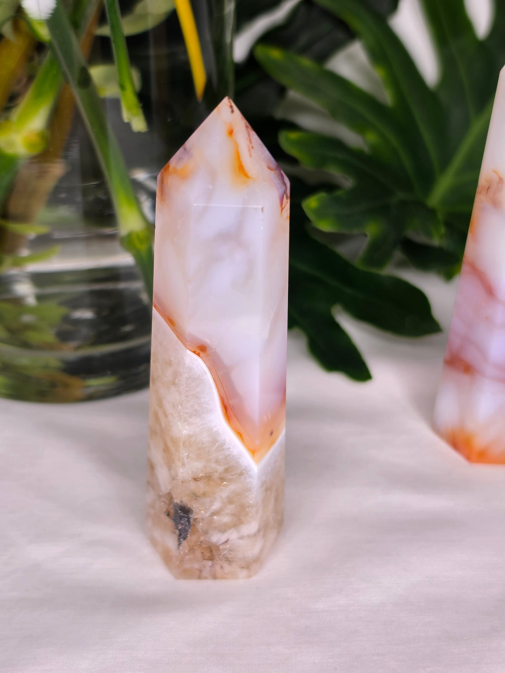 Luxury Red Carnelian Tower by Stone and Bloom featuring rich fiery natural tones and polished finish