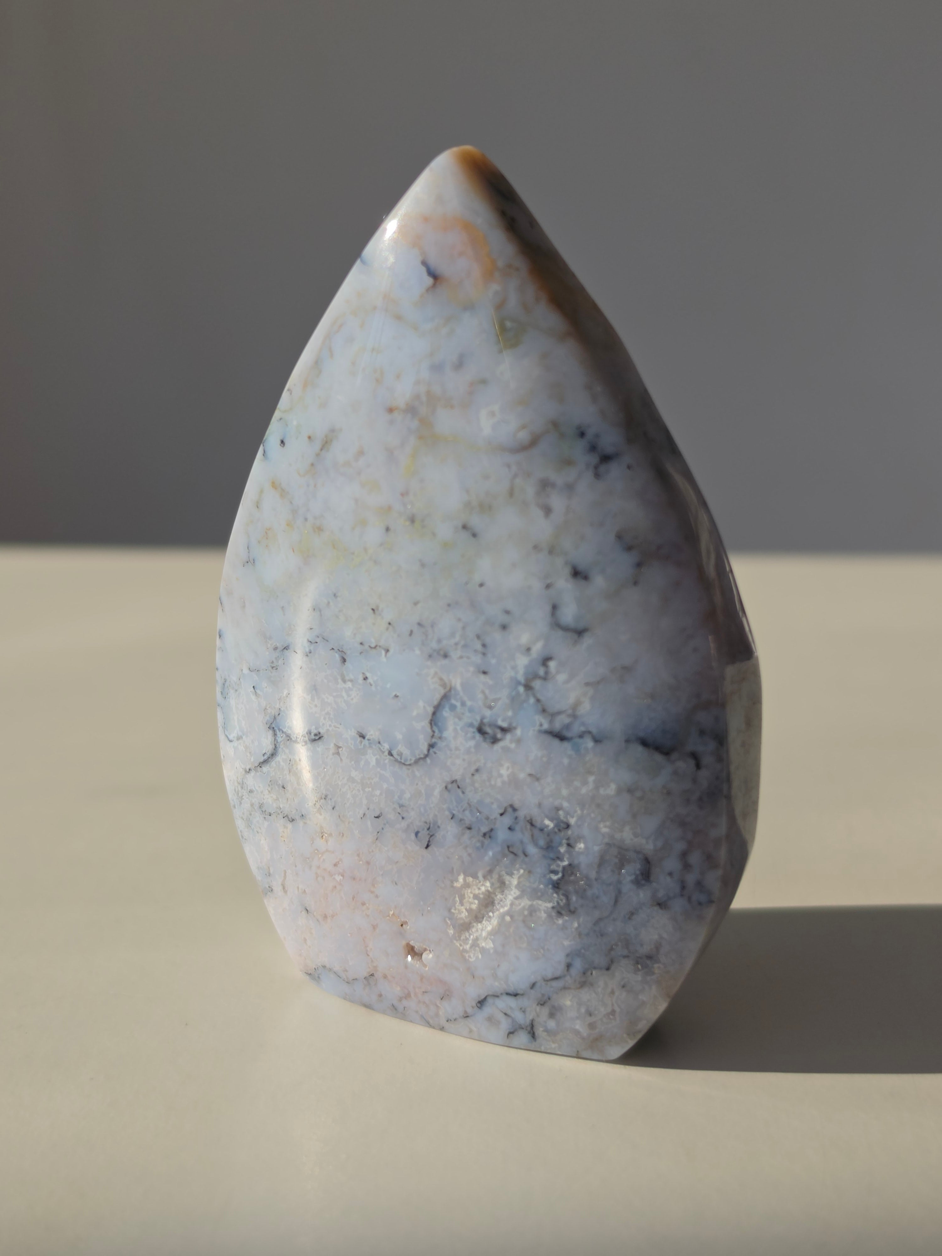 Ocean Jasper, Pastel Tones, Pastel Crystal, Oceanic tones, our Ocean Jasper Flames, earthy greens, sandy creams, warm peach hues, and dreamy natural patterns, Natural Stone, Crystal Flame, Ocean Jasper Crystal, On trend, Crystal Home Decor, Home Styling