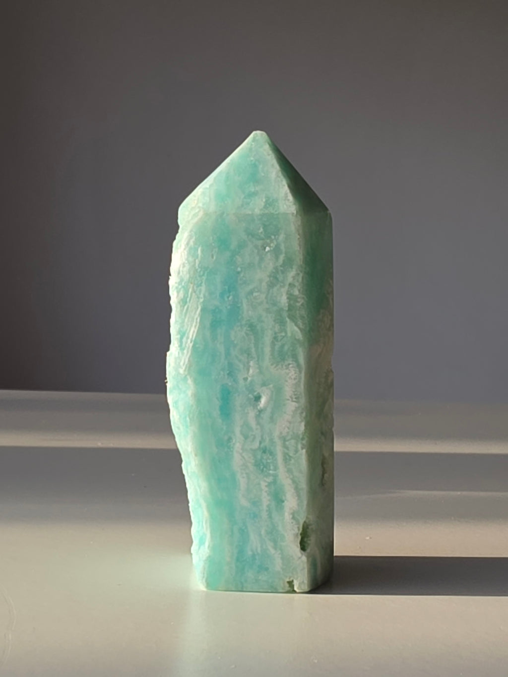 Hemimorphite Crystal Tower, Blue, Ocean Vibe, Green, Coastal, Crystal Tower, Home Styling, On Trend, Vibe