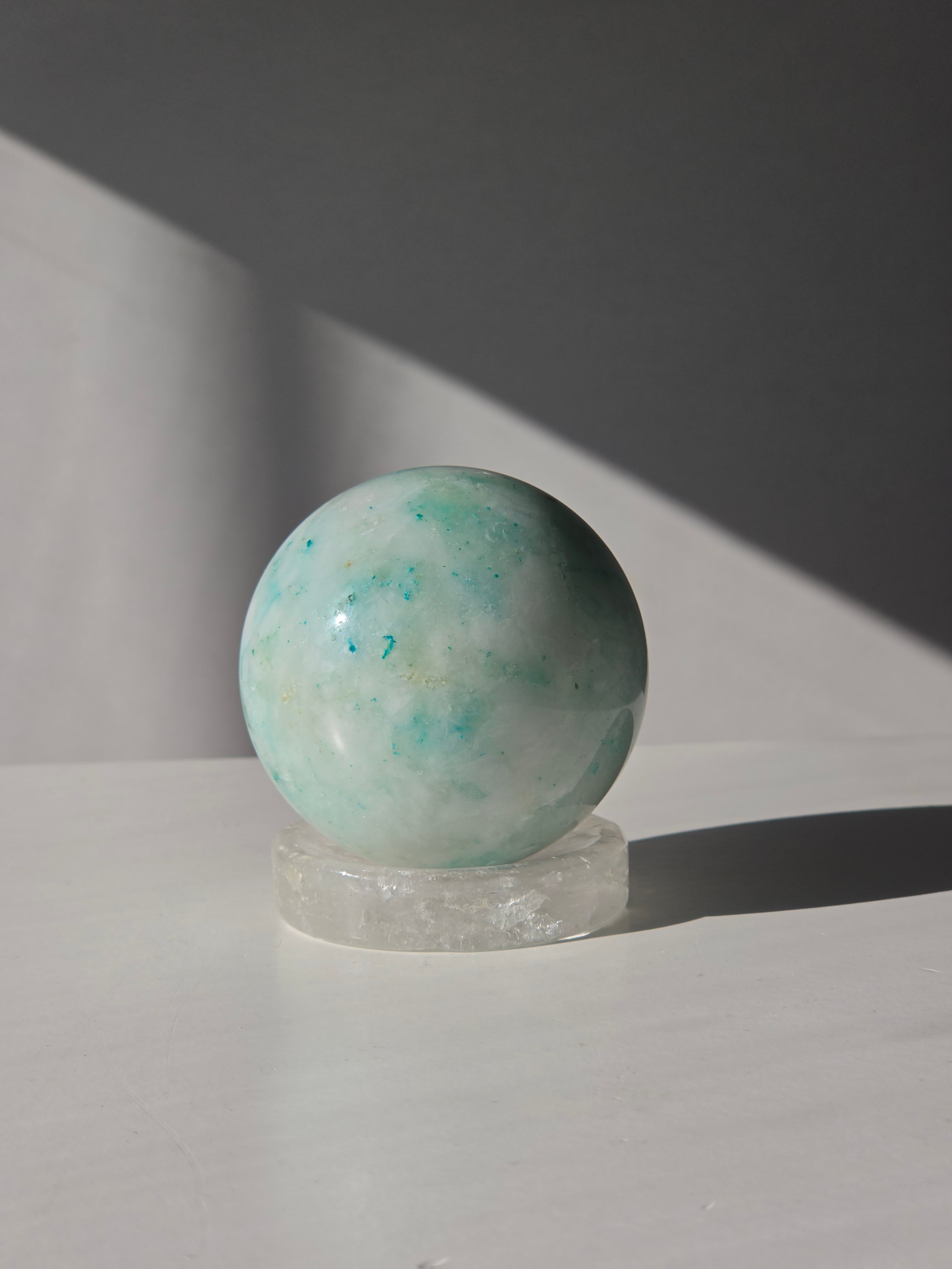 Luxury Phoenix Stone Tower by Stone and Bloom featuring vibrant turquoise, sage green, and earthy natural formations