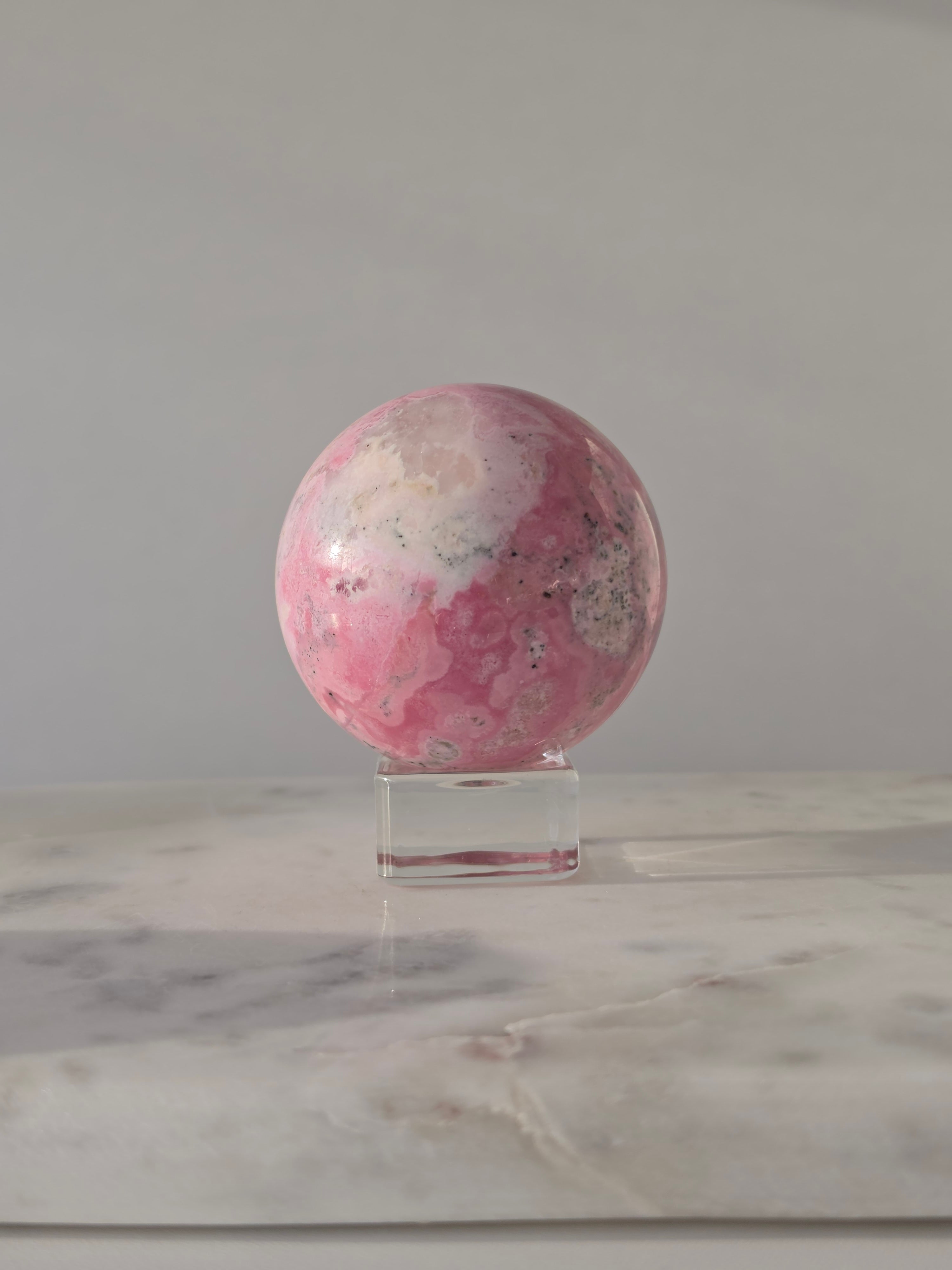Peruvian Pink Rhodonite Sphere | 2