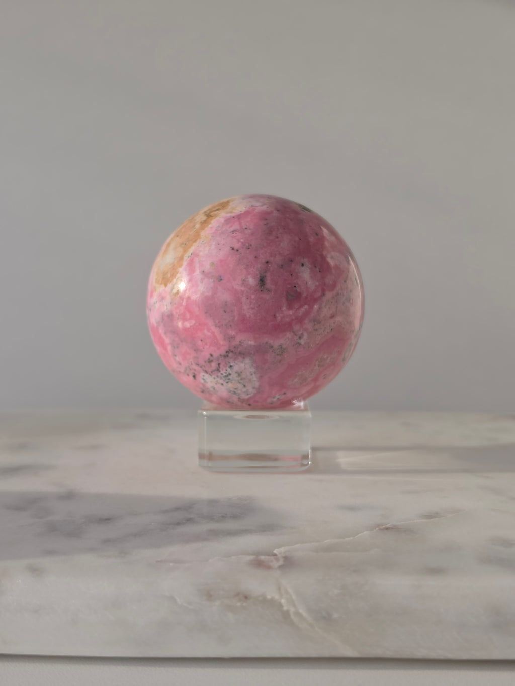 Peruvian Pink Rhodonite Sphere | 2