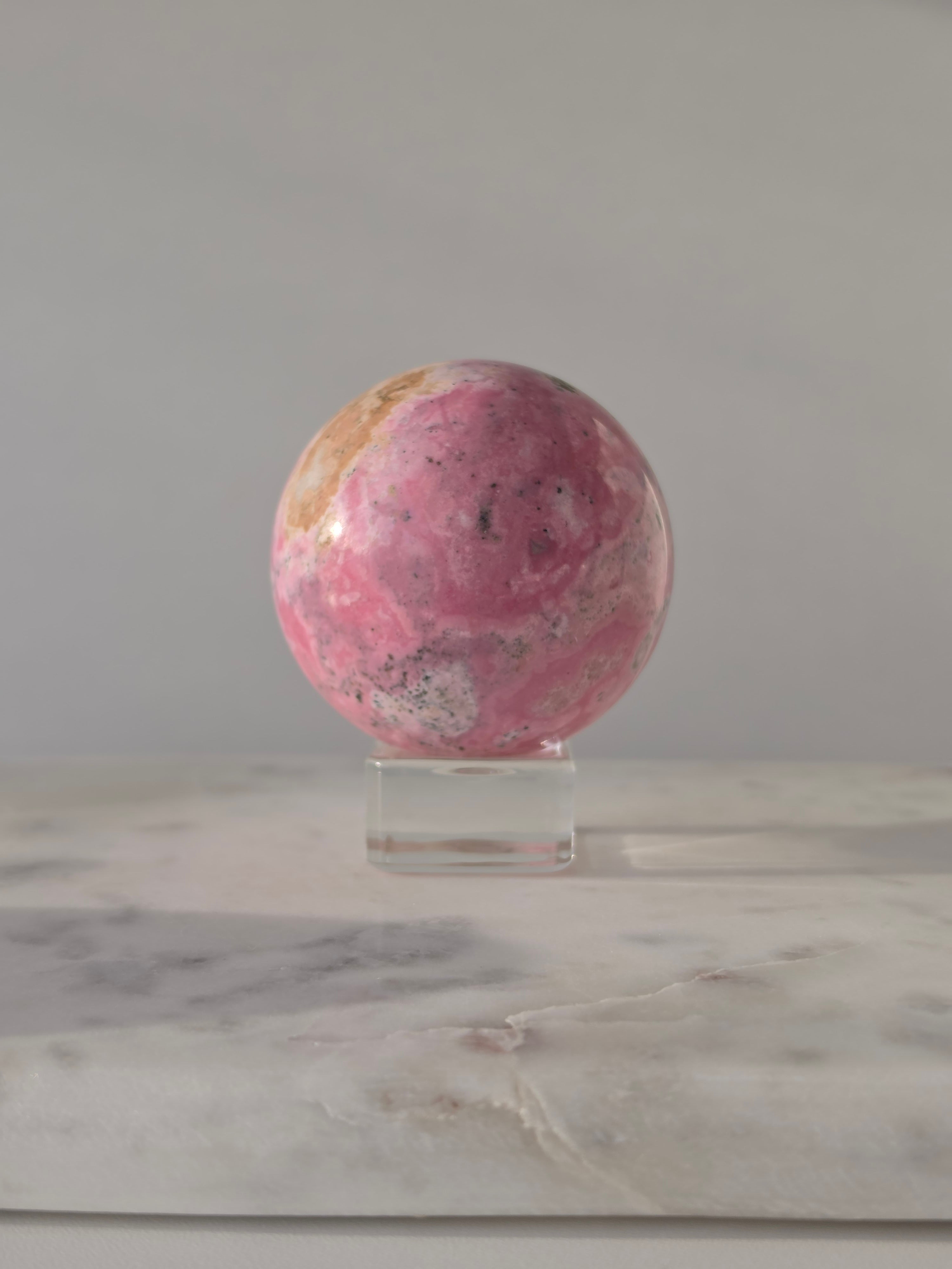 Peruvian Pink Rhodonite Sphere | 2