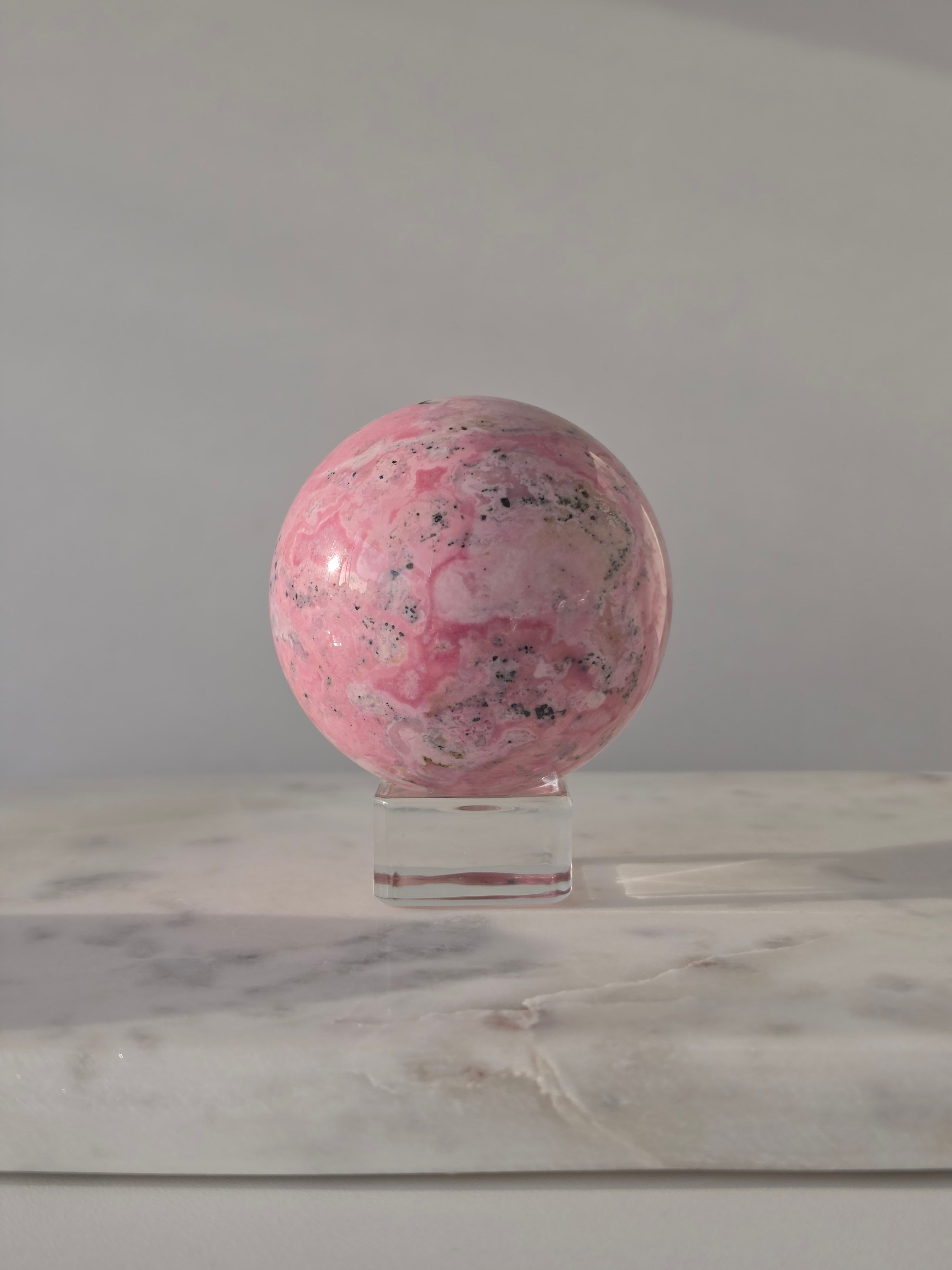 Peruvian Pink Rhodonite Sphere | 3