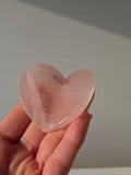 Luxury Rose Quartz 3D Heart by Stone and Bloom featuring soft blush pink natural crystal tones