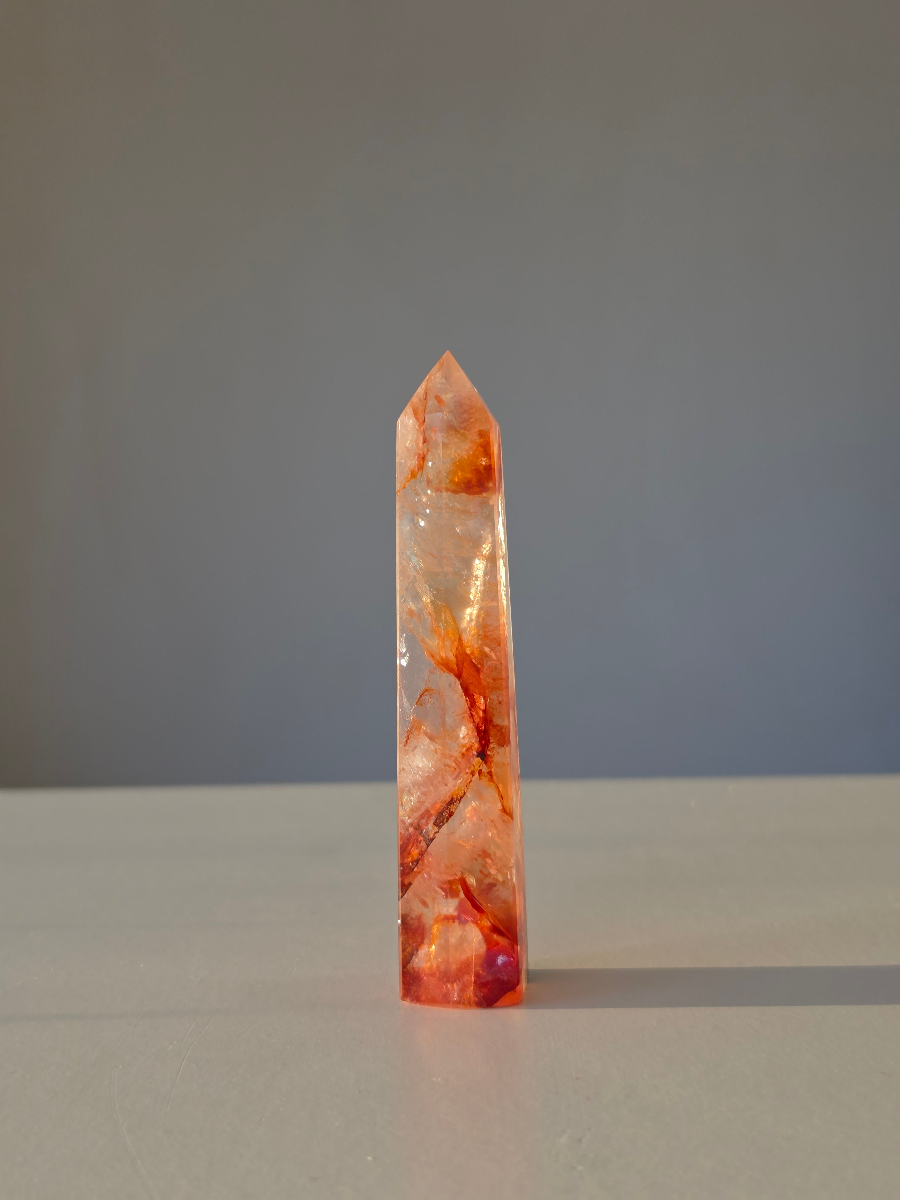 Fire Quartz Tower, 10.5cm, Crystal Tower