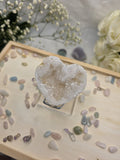 Luxury Druzy Agate Geode Heart by Stone and Bloom featuring sparkling crystal formations