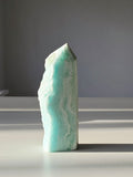 Hemimorphite Crystal Tower, Blue, Ocean Vibe, Green, Coastal, Crystal Tower, Home Styling, On Trend, Vibe, Coastal Styling, Natural Stone, Home Decor, Healing Crystals, styling your home