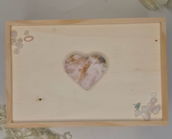 Luxury Pink Opal Heart by Stone and Bloom featuring soft blush tones and natural marbling,
Pink Opal Heart
Crystal Heart
Luxury Crystal Décor
Statement Crystal Piece
Stone and Bloom