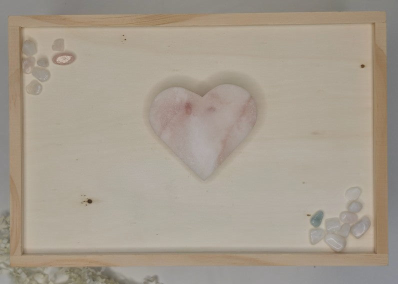 Luxury Pink Opal Heart by Stone and Bloom featuring soft blush tones and natural marbling,
Pink Opal Heart
Crystal Heart
Luxury Crystal Décor
Statement Crystal Piece
Stone and Bloom