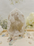 Luxury Druzy Agate Geode Tower by Stone and Bloom featuring sparkling crystal formations