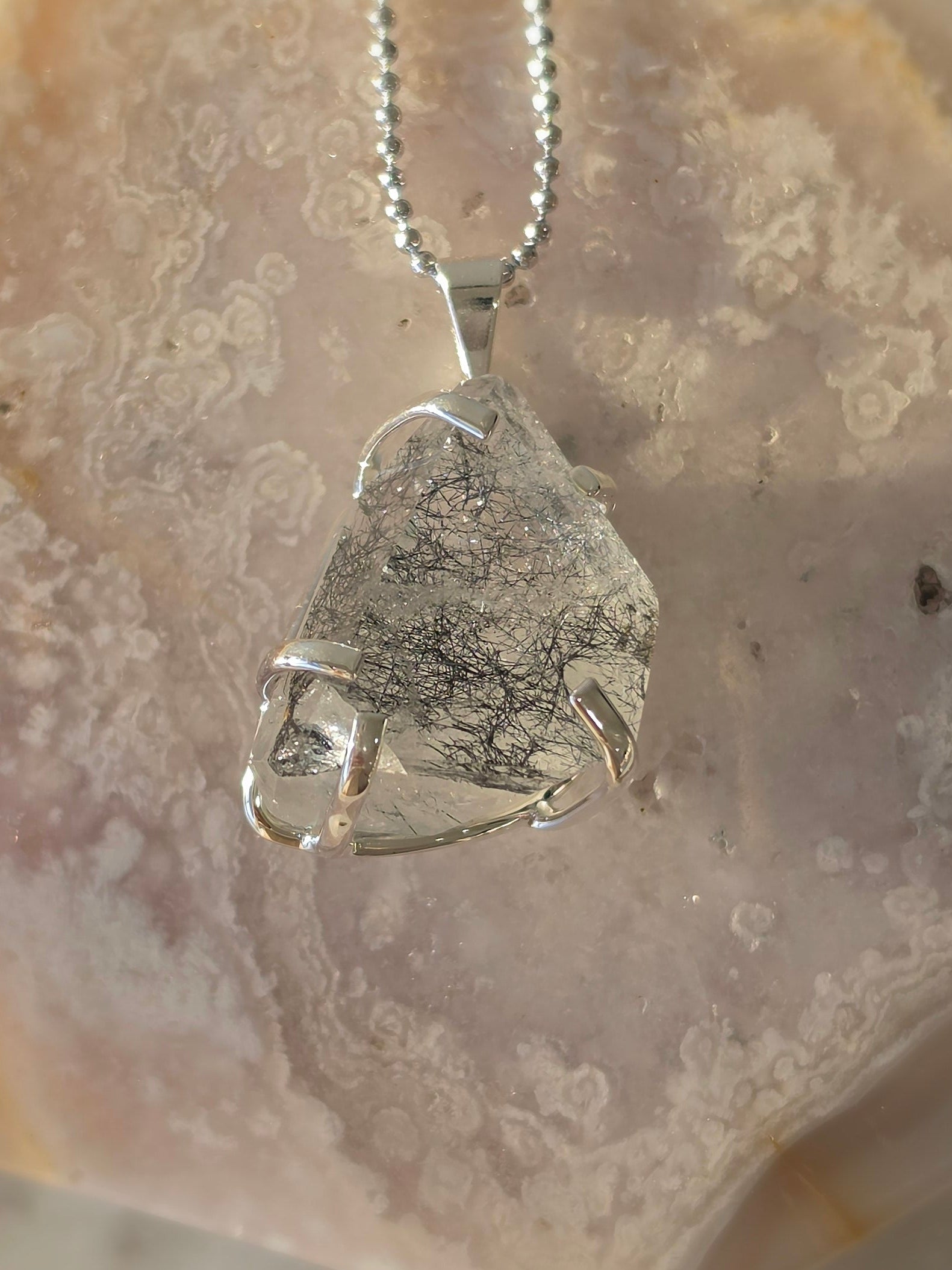 Rutilated Quartz Pendants | Silver