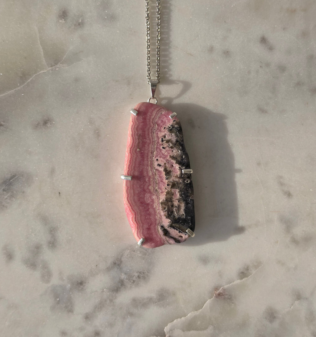 Rhodochrosite Pendants Silver
