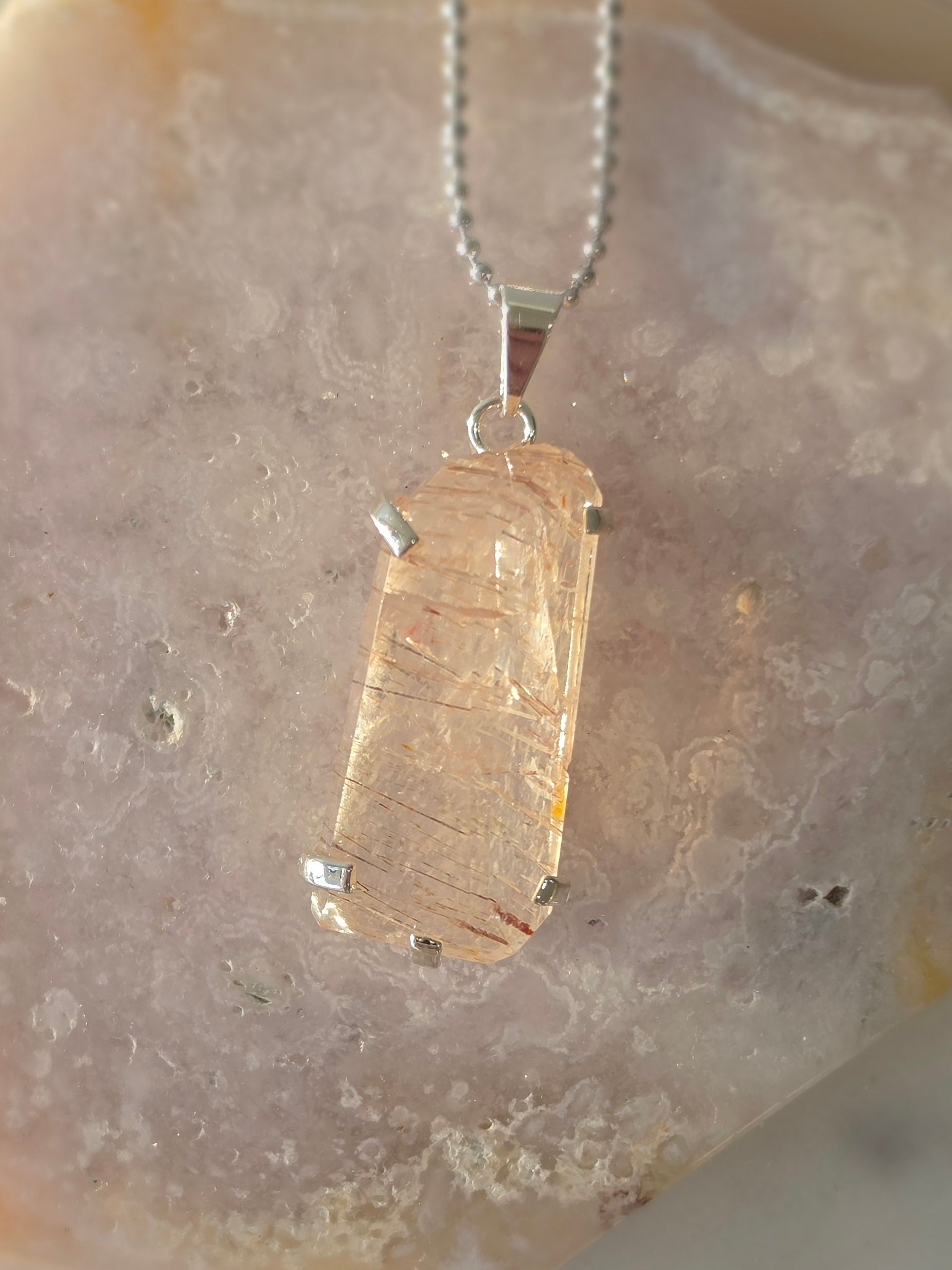 Rutilated Quartz Pendants | Silver