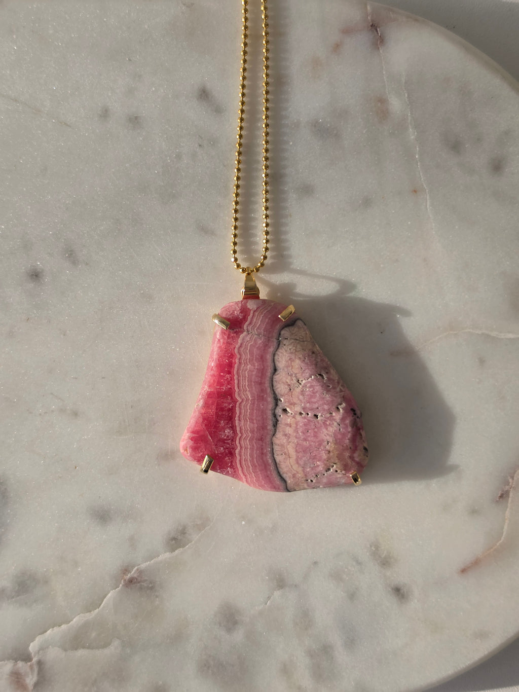 Rhodochrosite Pendants Gold