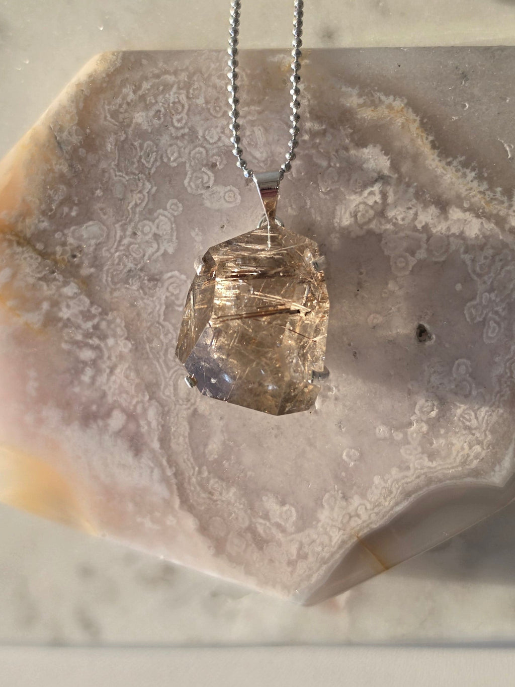 Rutilated Quartz Pendants | Silver