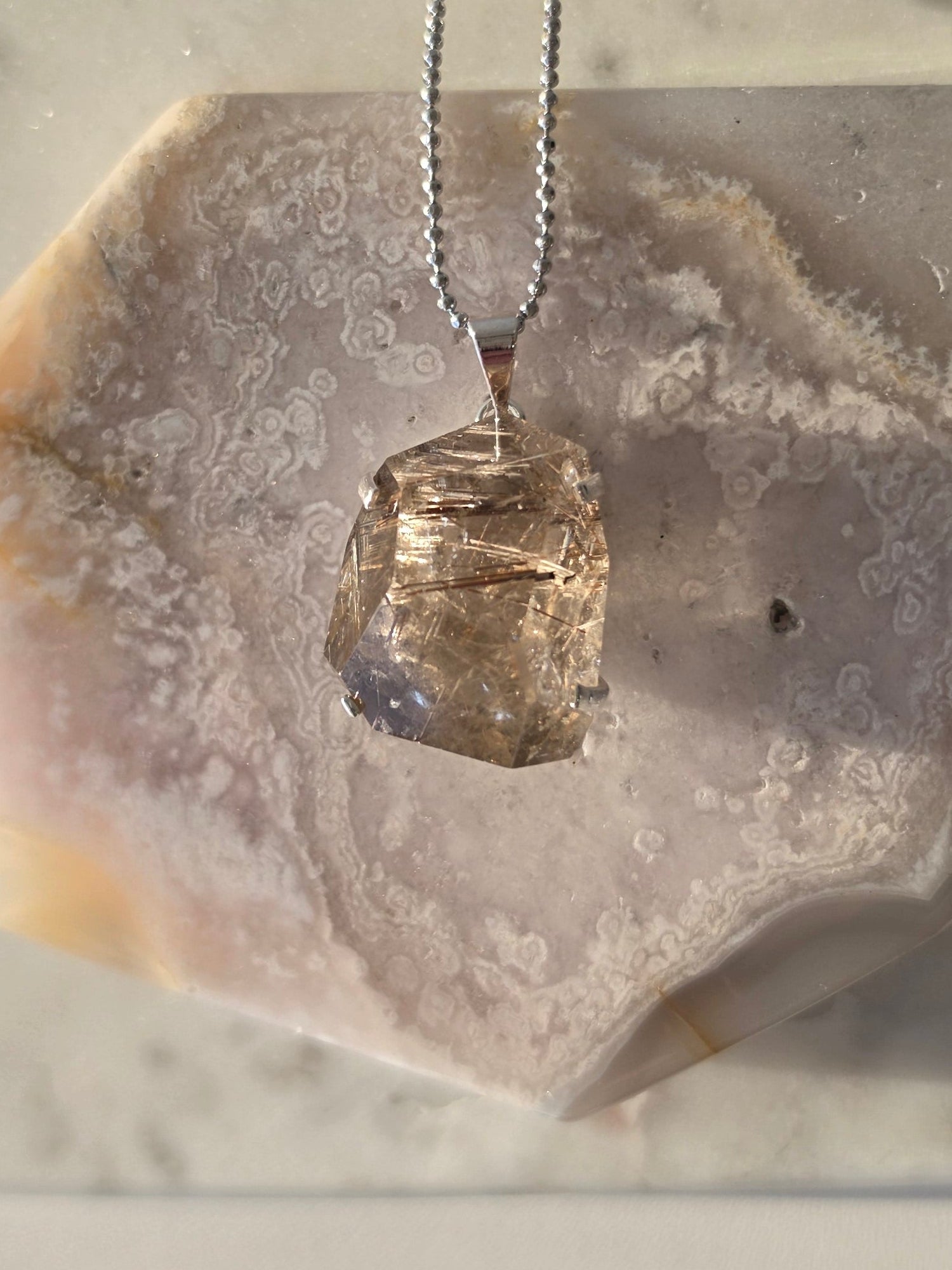 Rutilated Quartz Pendants | Silver