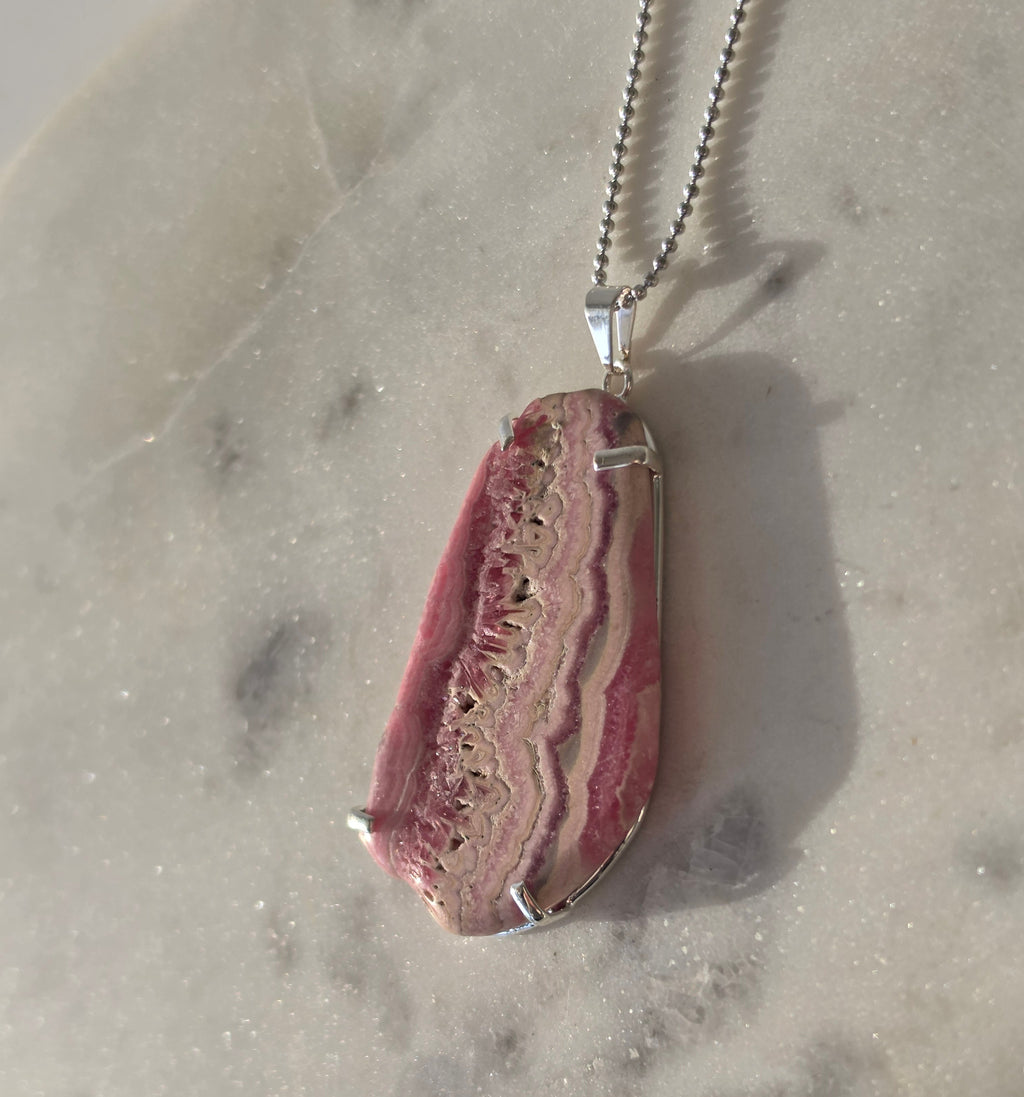 Rhodochrosite Pendants Silver