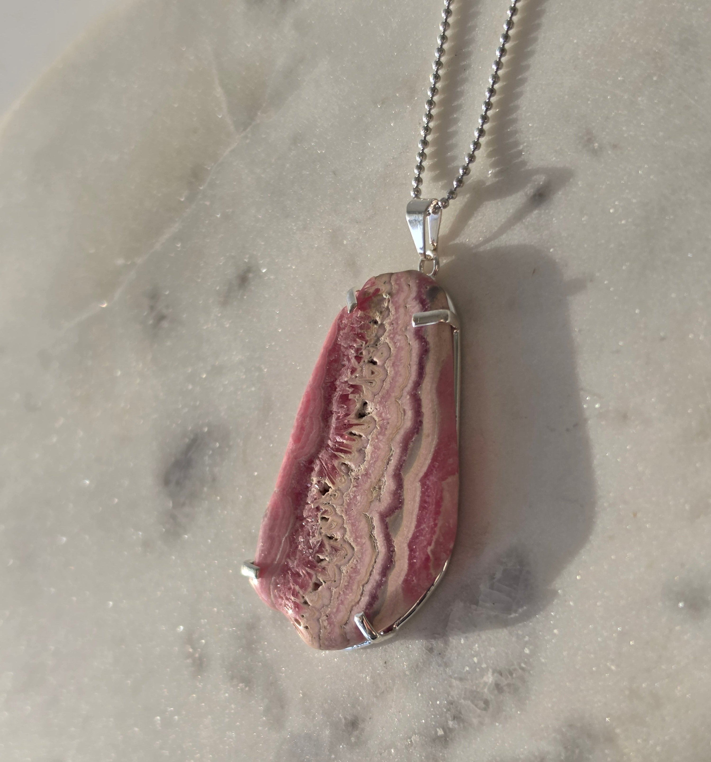 Rhodochrosite Pendants Silver