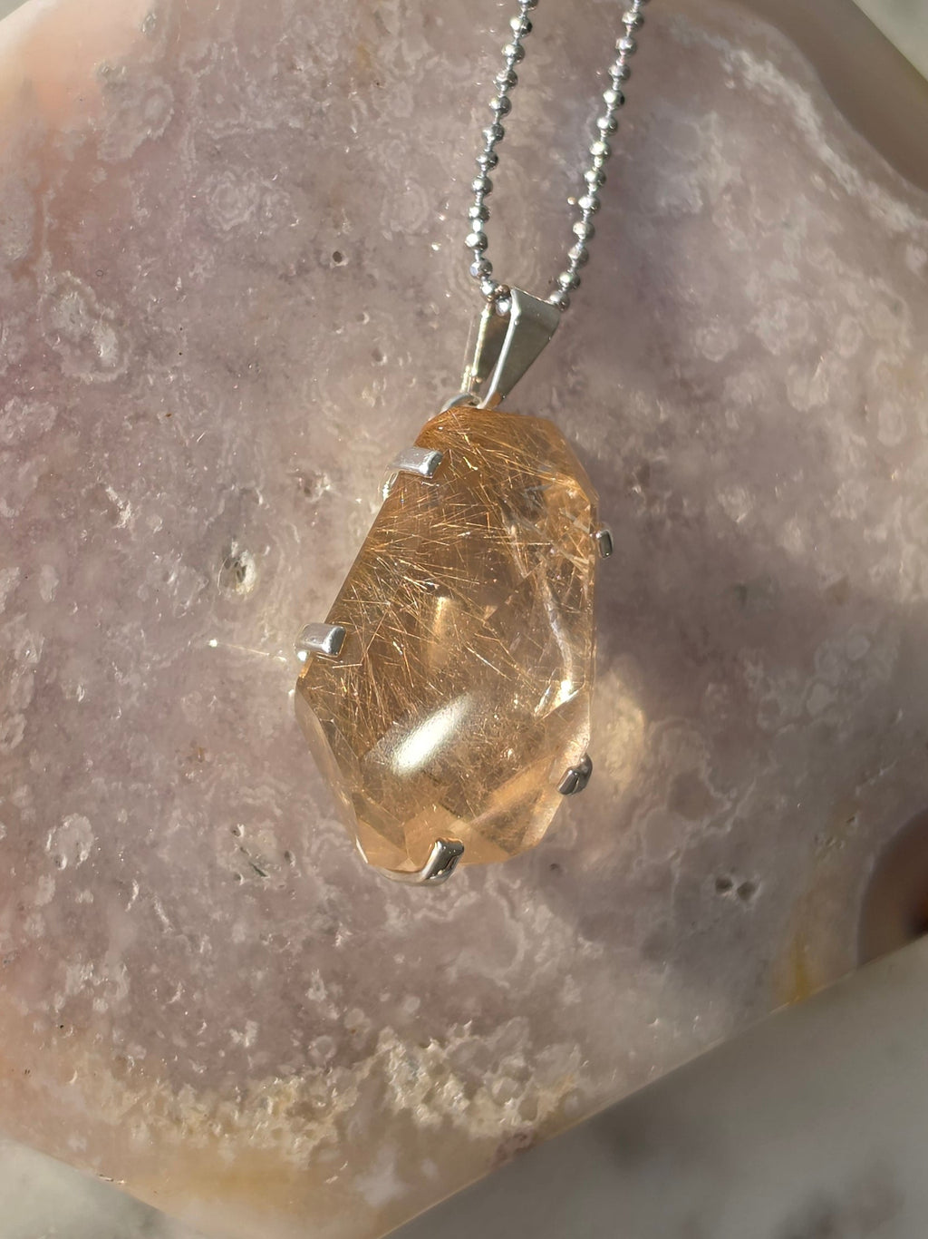 Rutilated Quartz Pendants | Silver