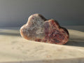 Natural Brazilian Pink Amethyst Cloud with translucent Quartz, rare splinter-like mineral formations and soft blush, rose and earthy tones