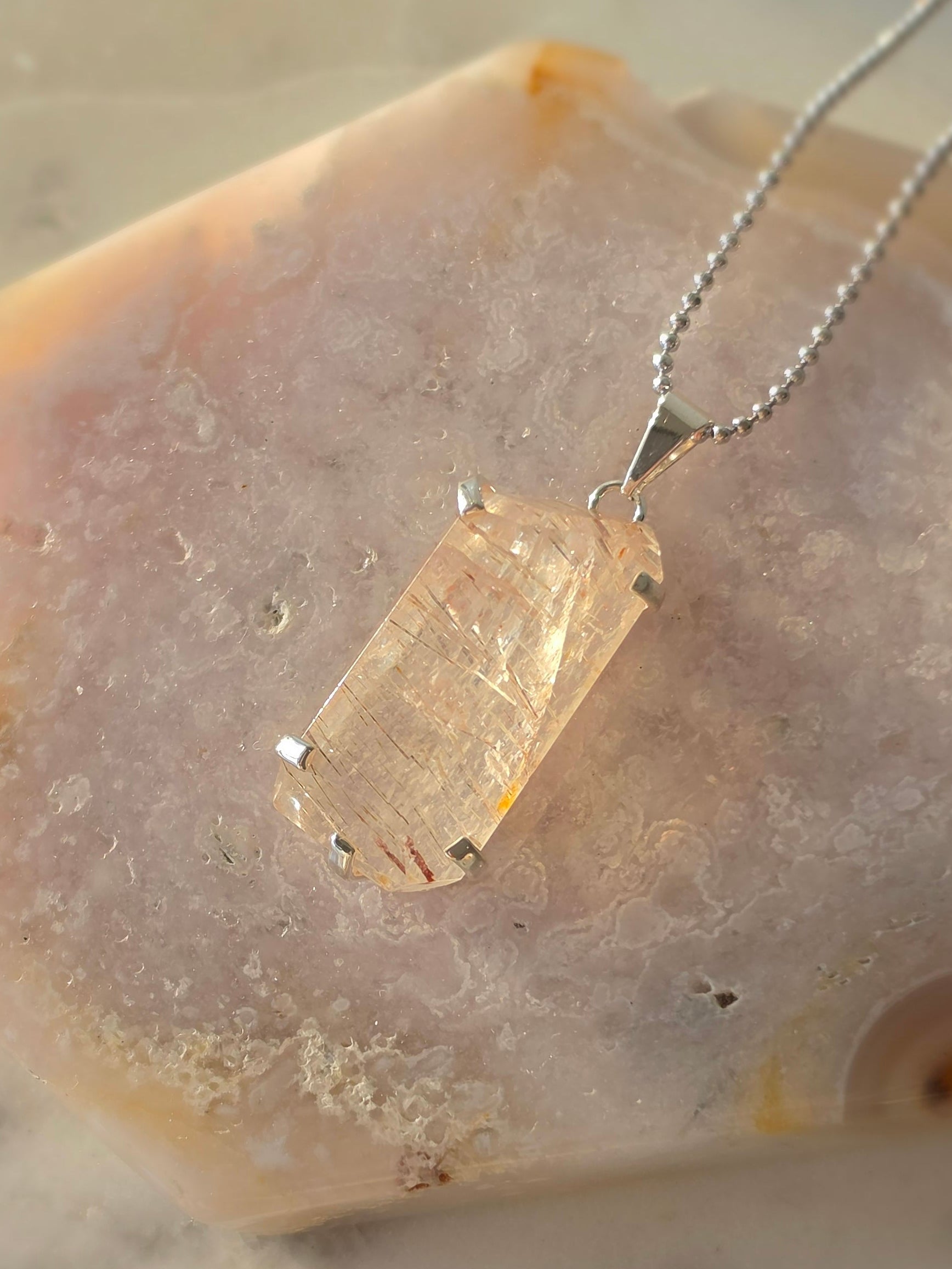 Rutilated Quartz Pendants | Silver