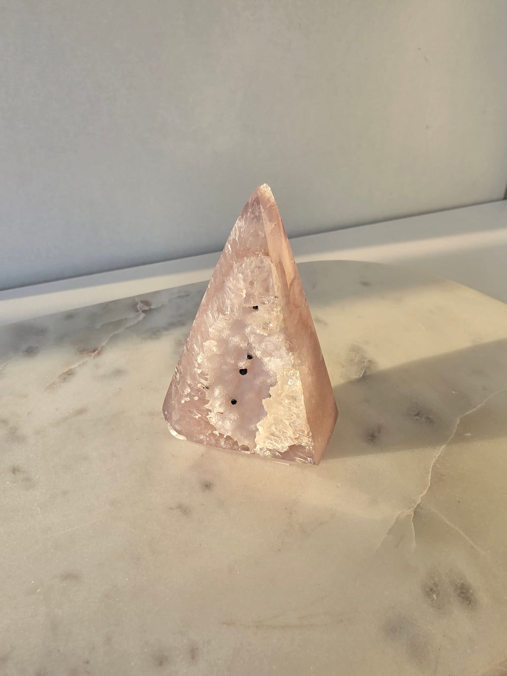 Agate Diamond with Sugar Druzy