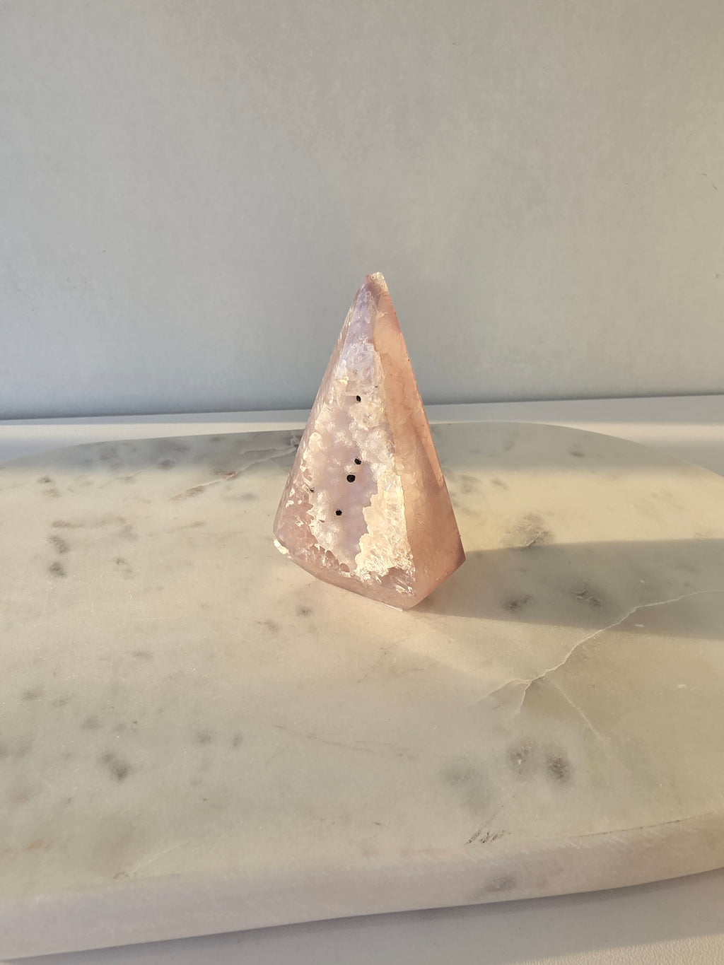 Agate Diamond with Sugar Druzy