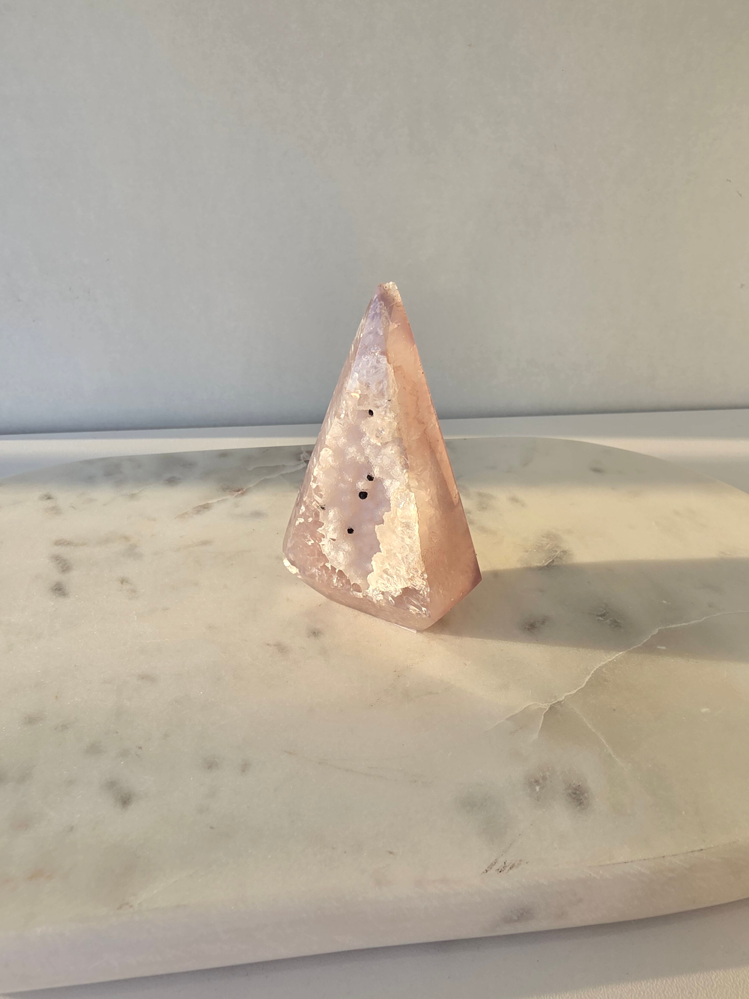 Agate Diamond with Sugar Druzy