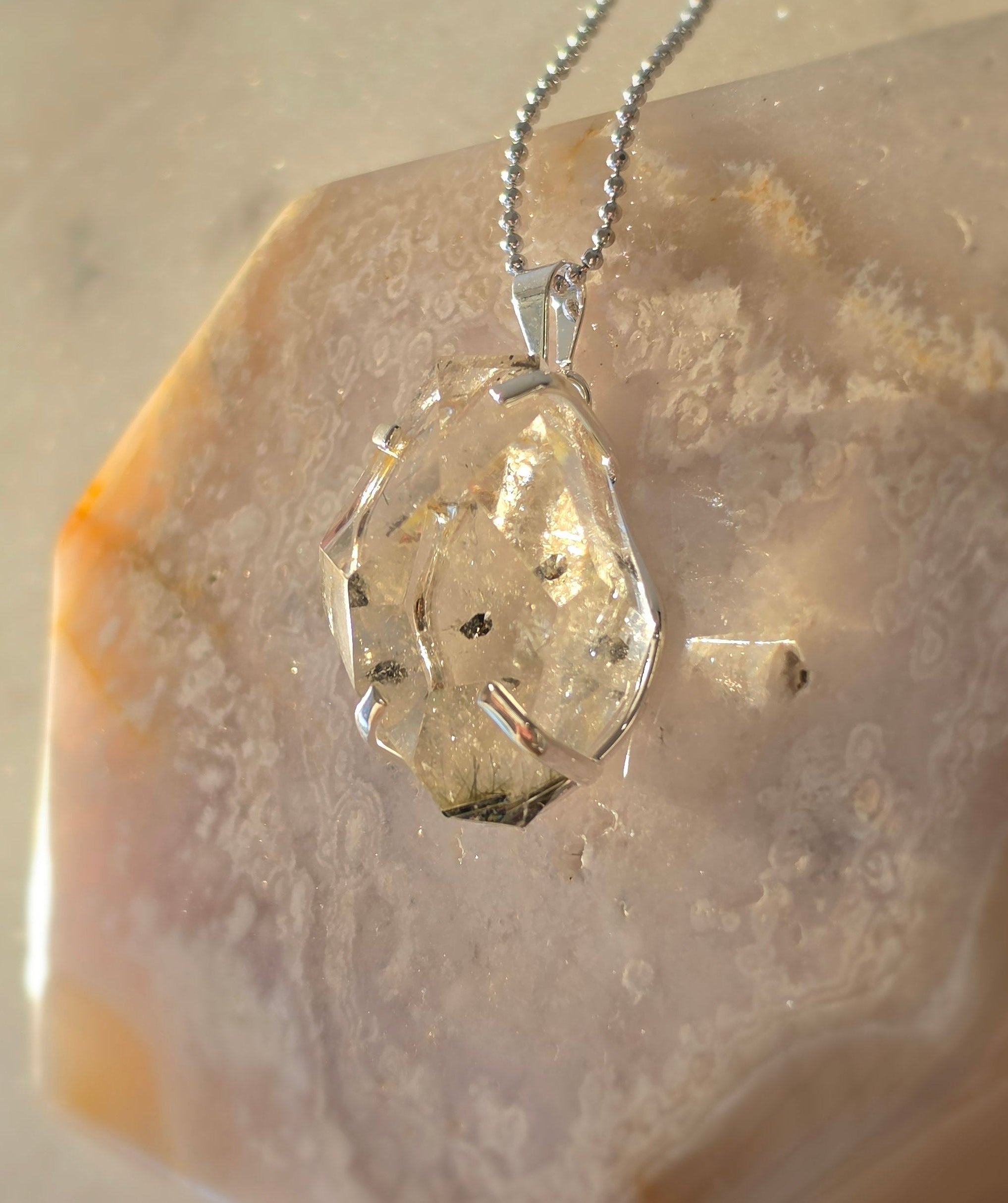 Rutilated Quartz Pendants | Silver