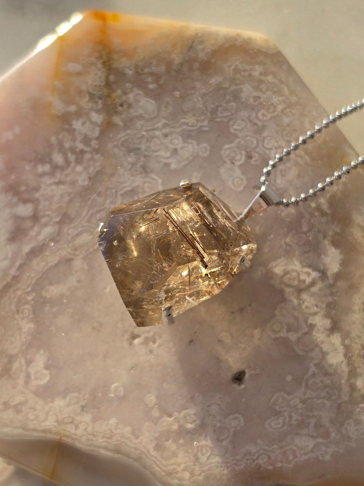 Rutilated Quartz Pendants | Silver