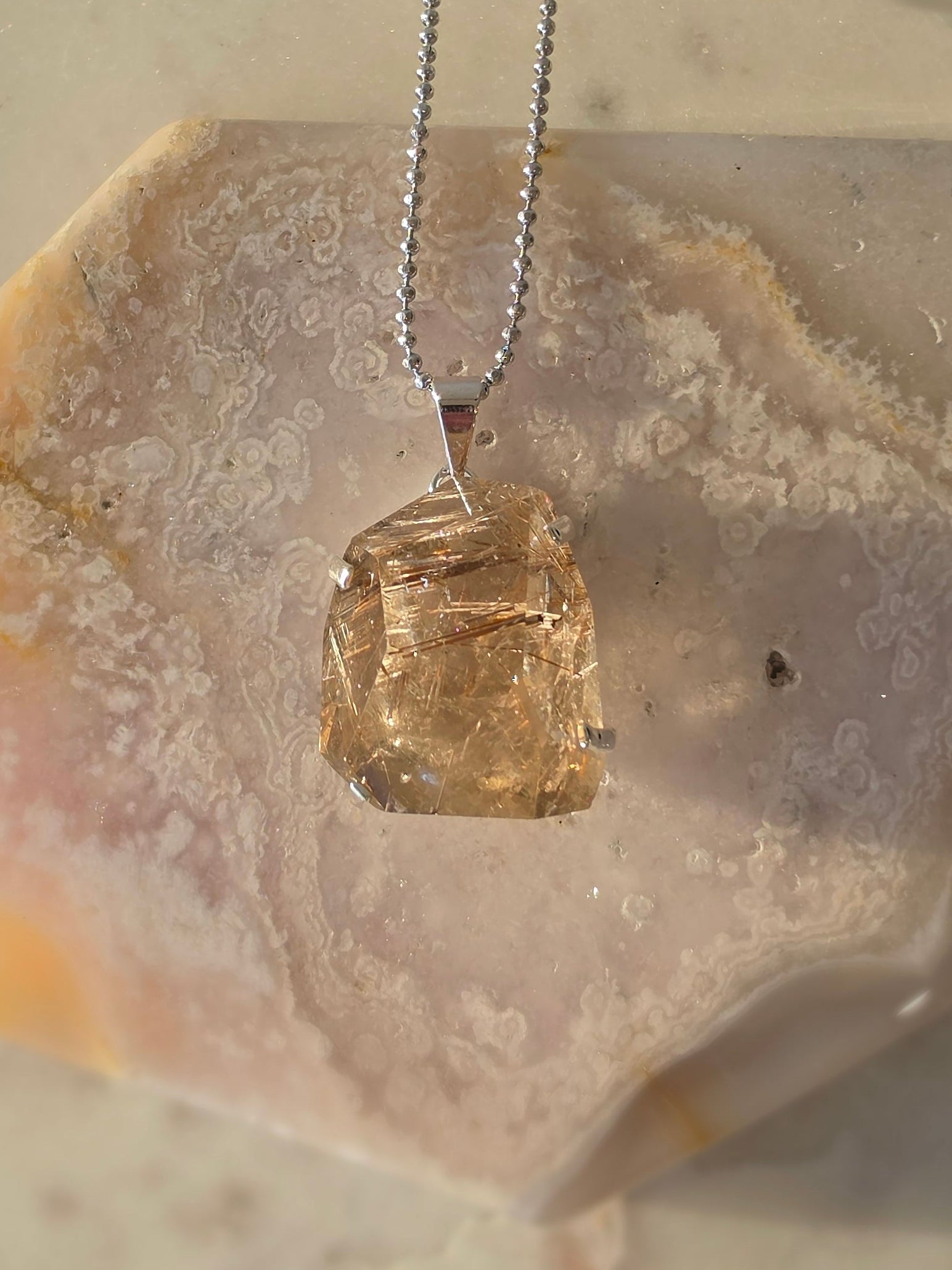 Rutilated Quartz Pendants | Silver
