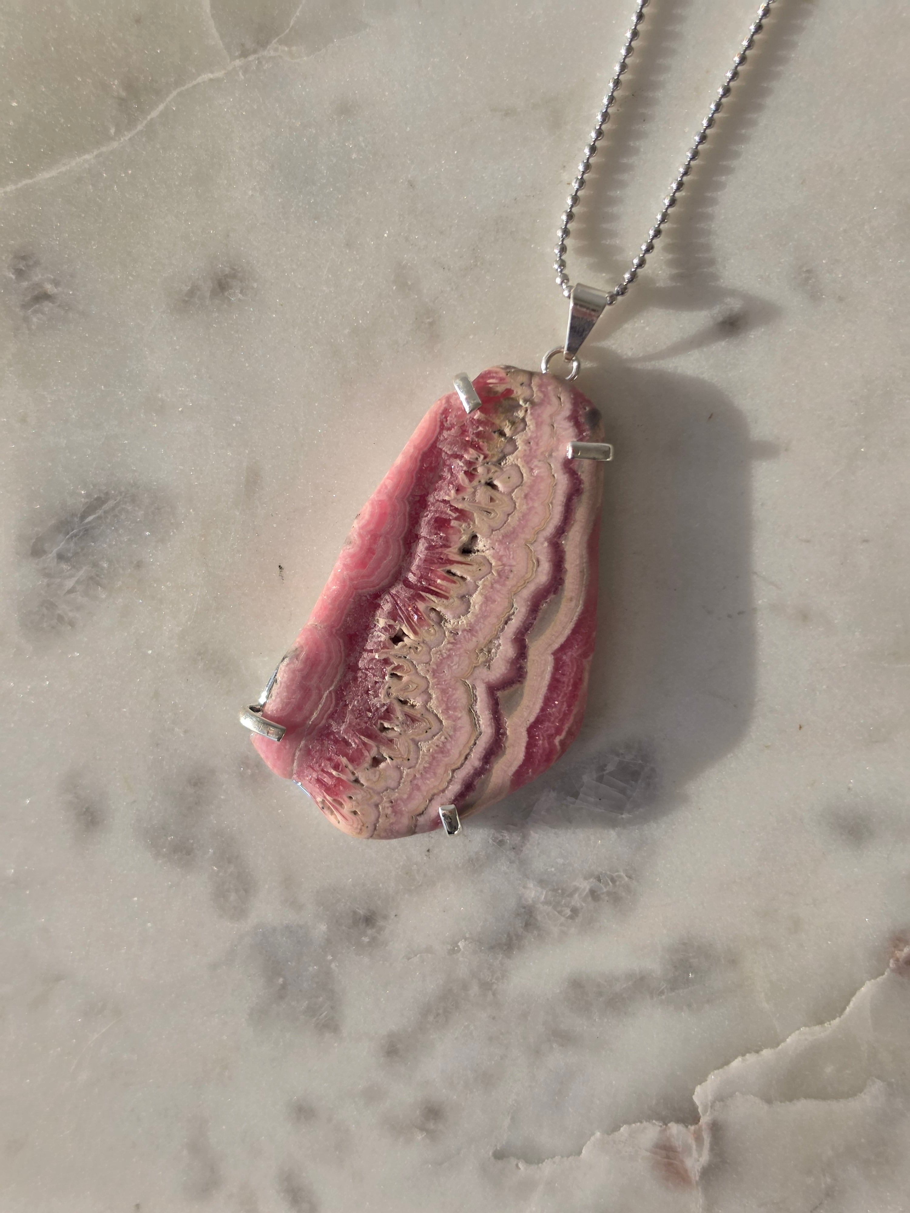 Rhodochrosite Pendants Silver