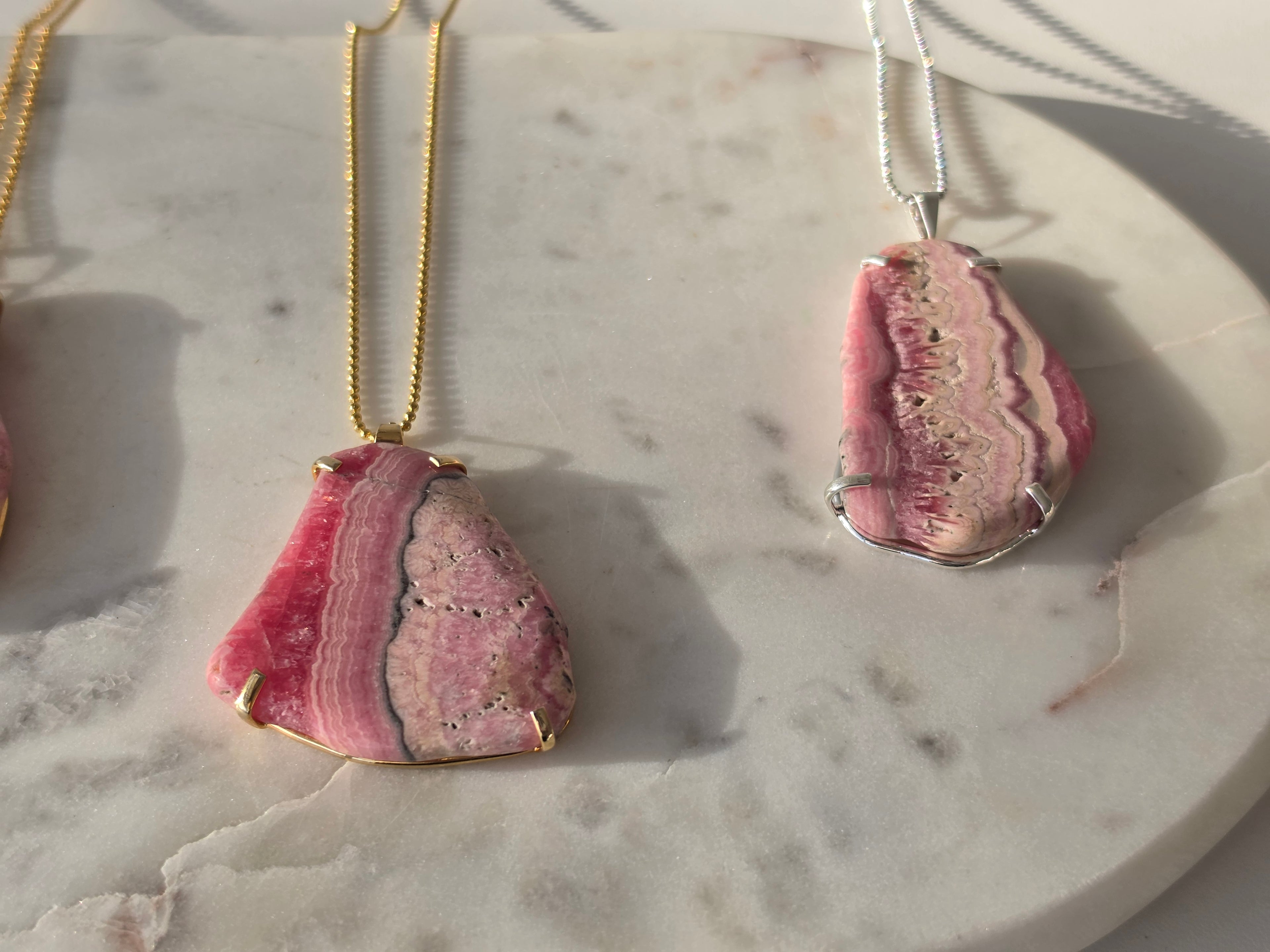 Rhodochrosite Pendants Silver