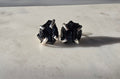 Natural Black Tourmaline crystal stud earrings from the Raw Luxe Collection