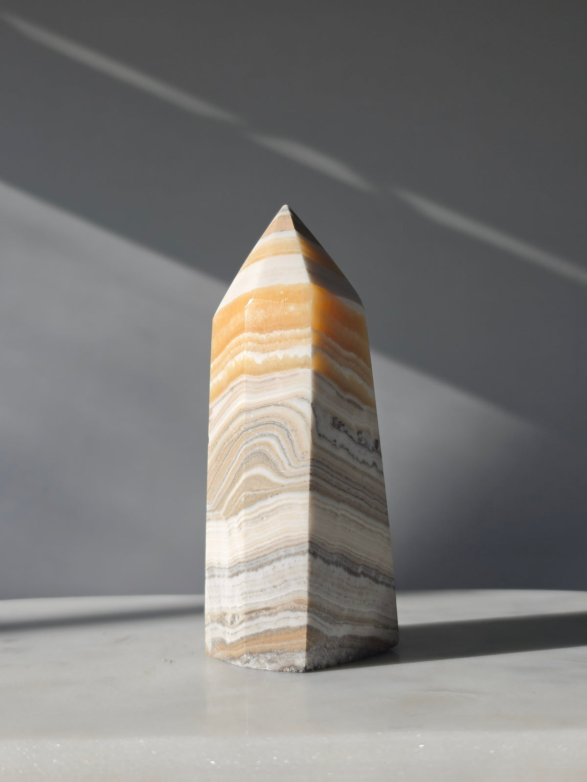Yellow Banded Calcite Tower