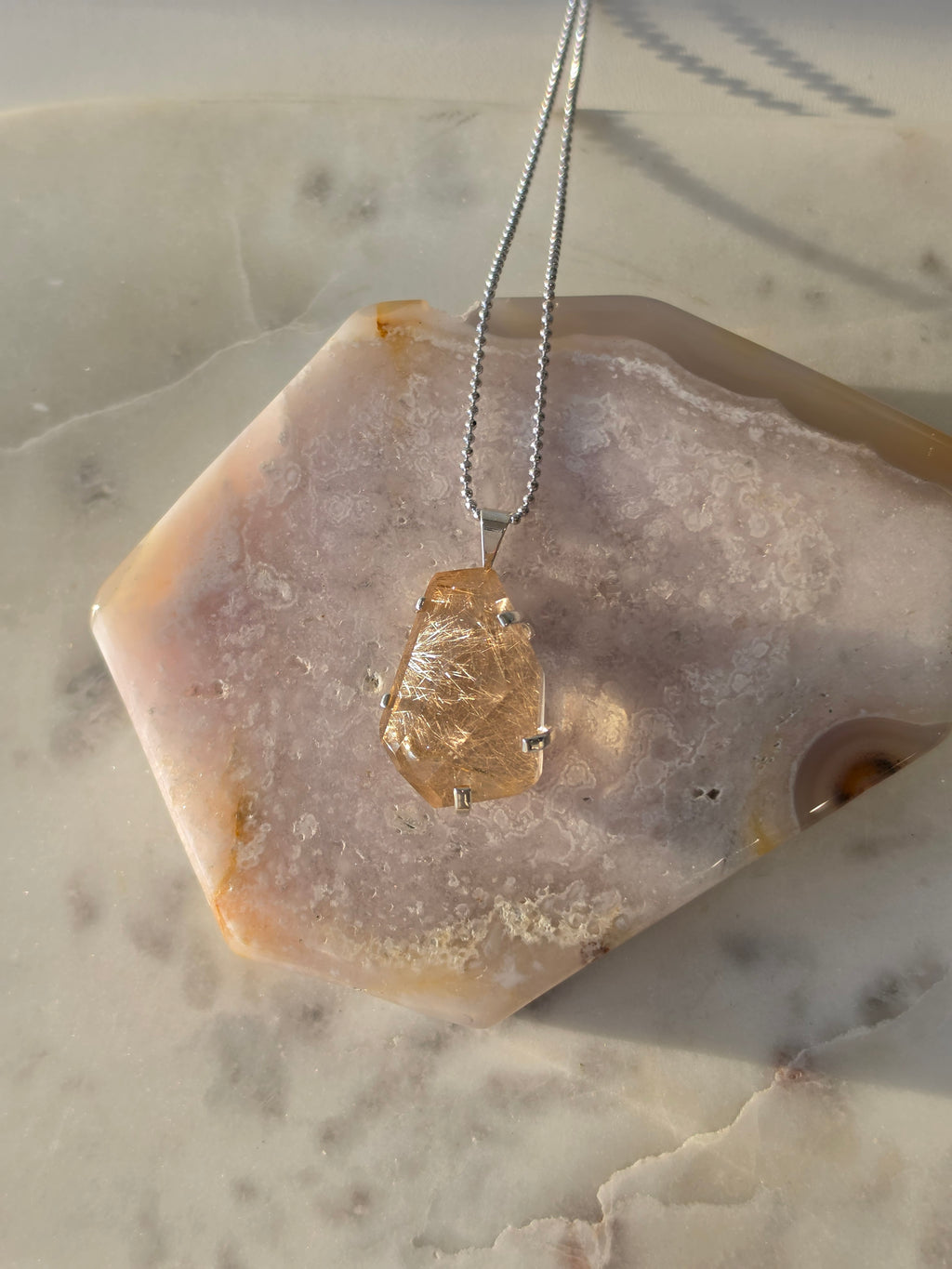 Rutilated Quartz Pendants | Silver