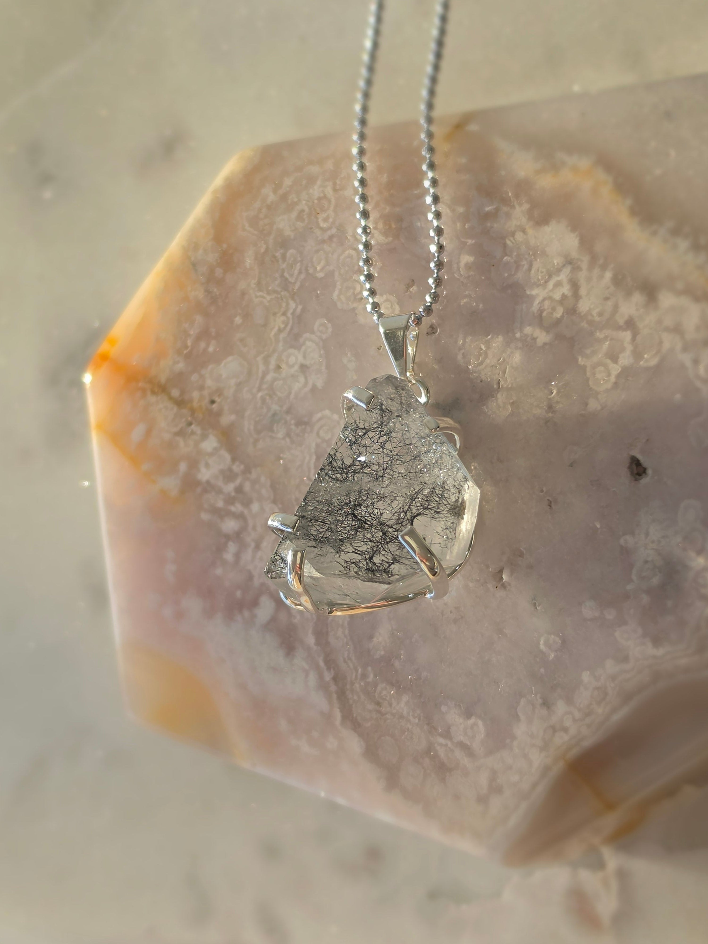 Rutilated Quartz Pendants | Silver