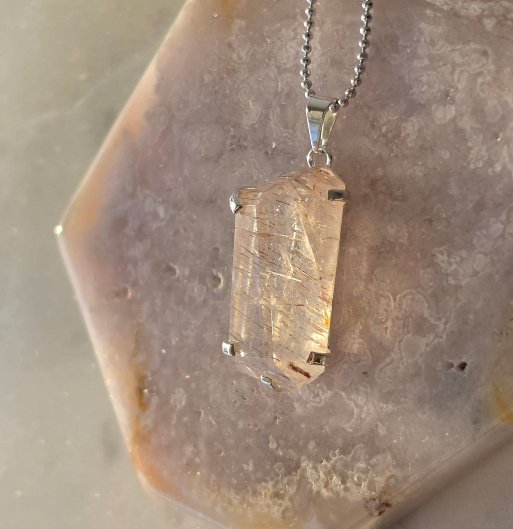 Rutilated Quartz Pendants | Silver