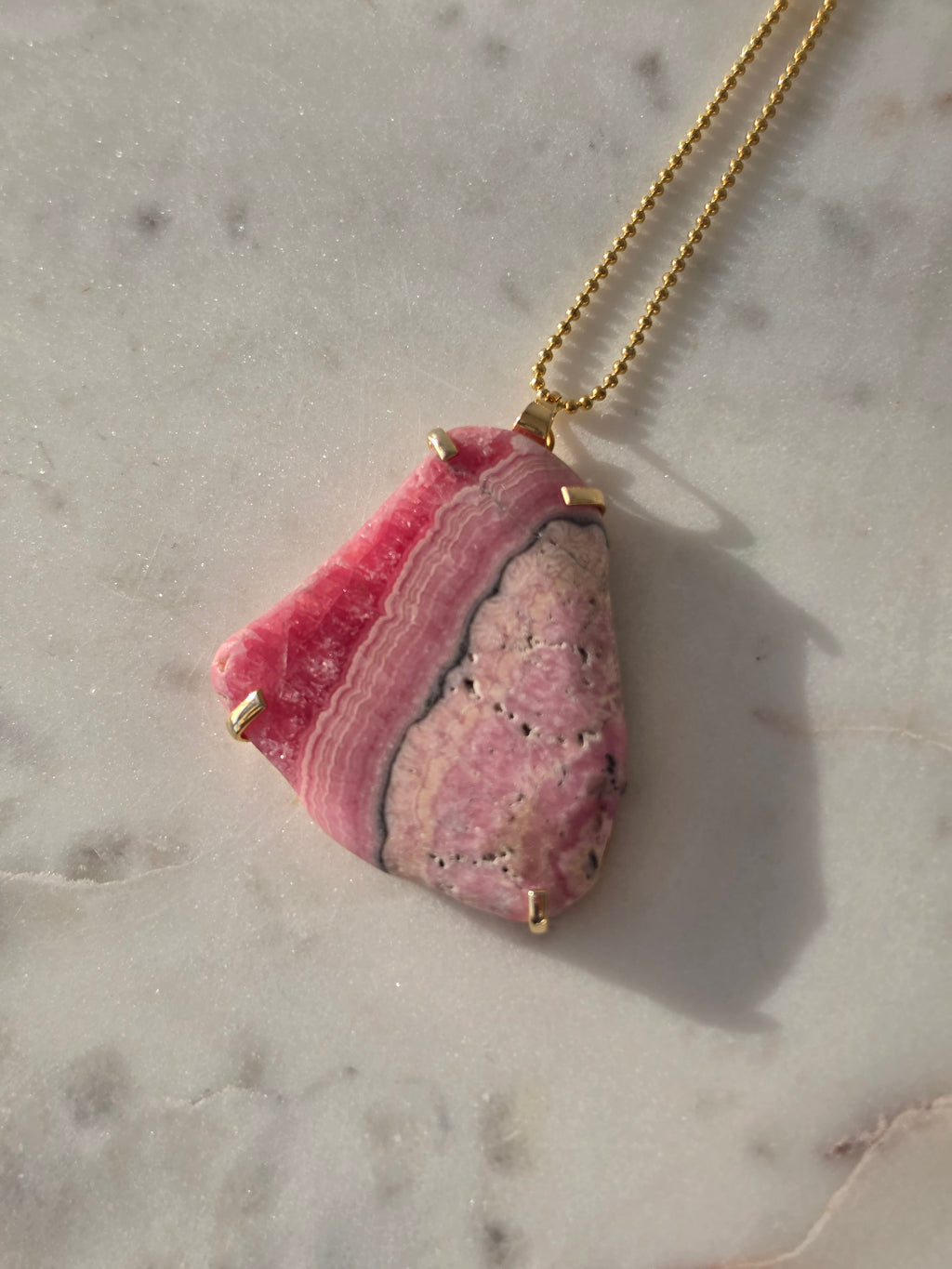 Rhodochrosite Pendants Gold