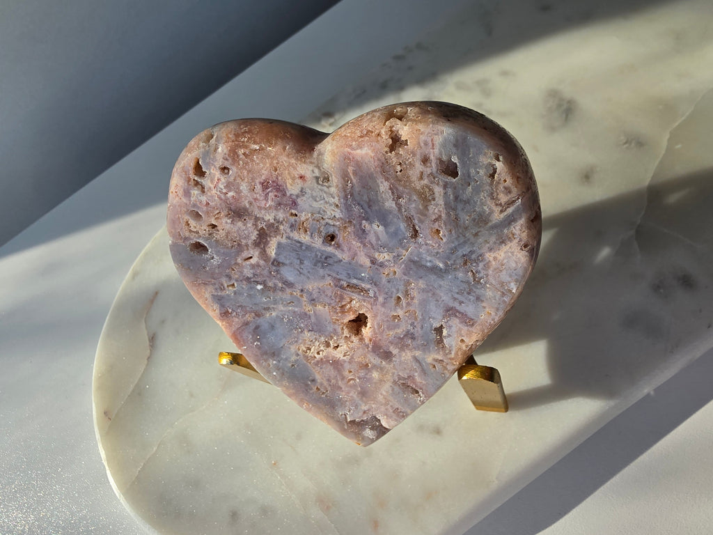 Pink Amethyst Heart | Palhetados Formations with Natural Druzy | 299g