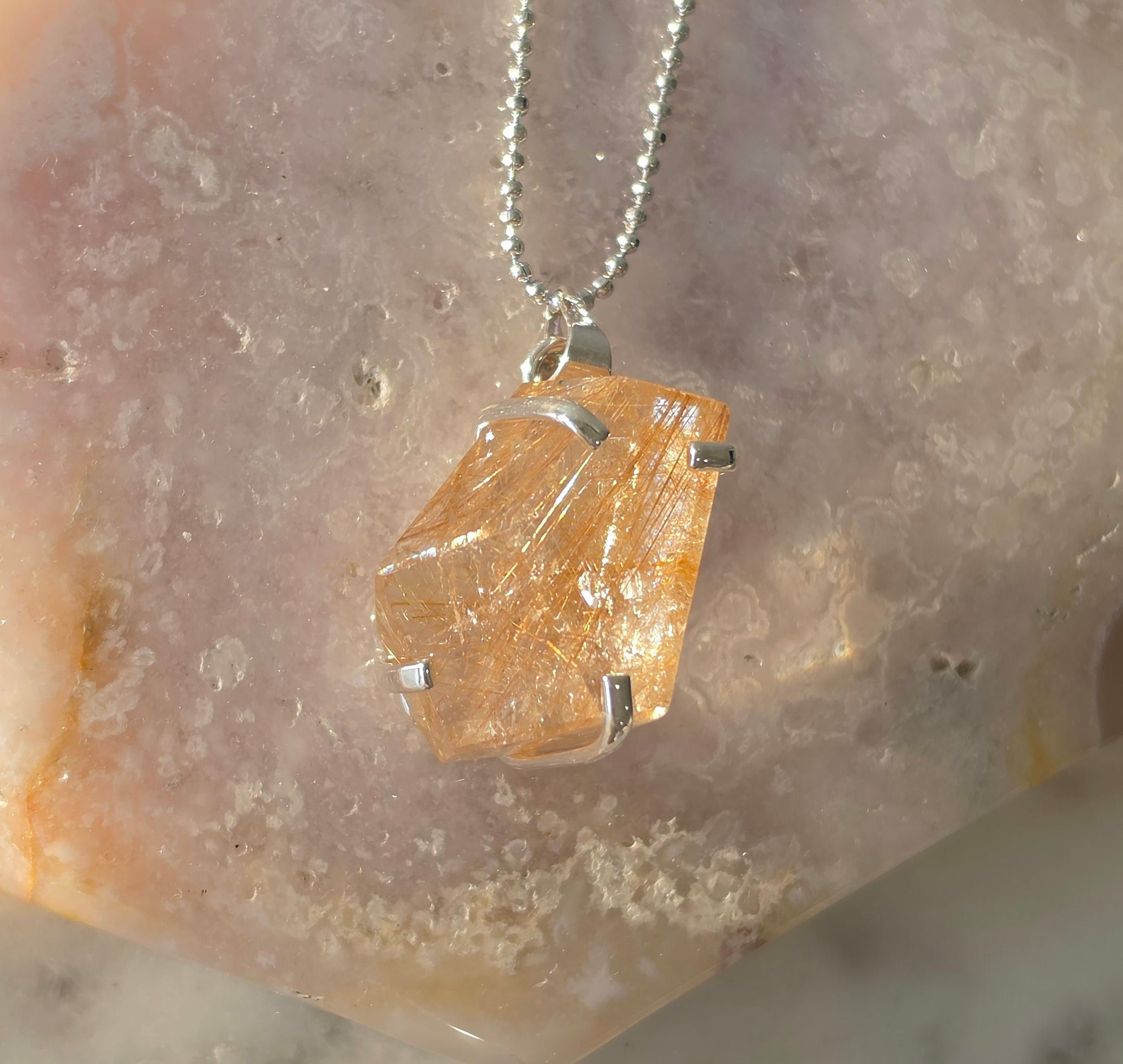 Rutilated Quartz Pendants | Silver