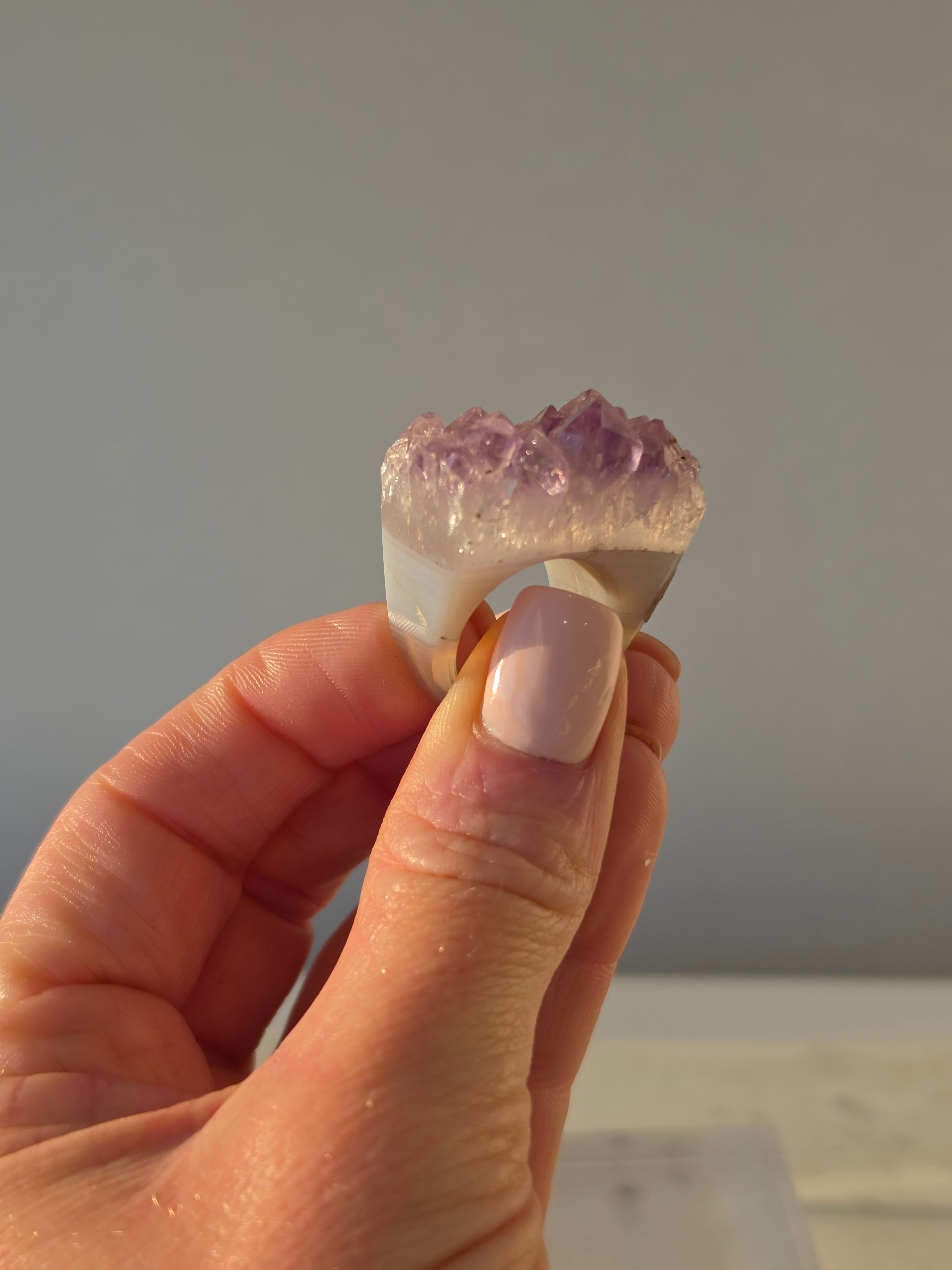 Carved Amethyst Ring|1