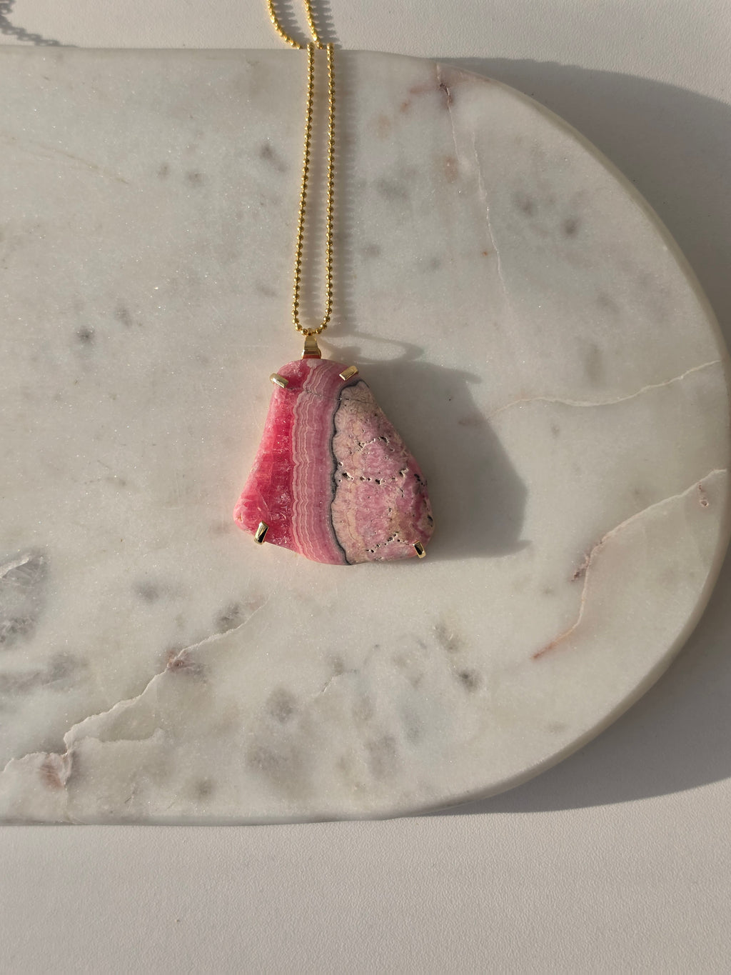 Rhodochrosite Pendants Gold