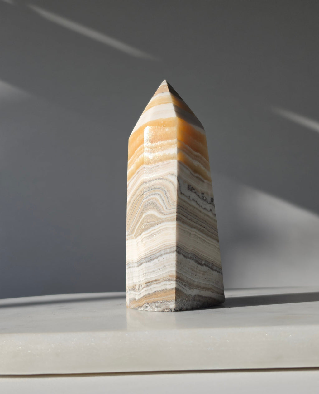Yellow Banded Calcite Tower