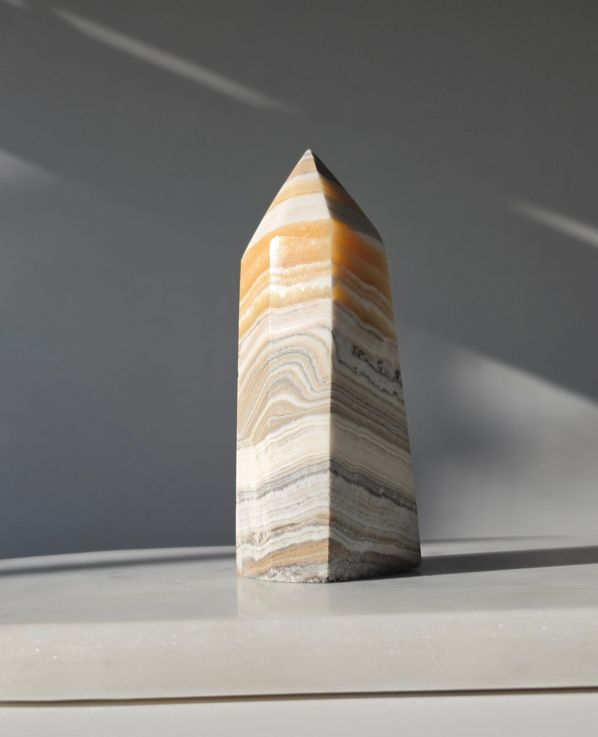 Yellow Banded Calcite Tower