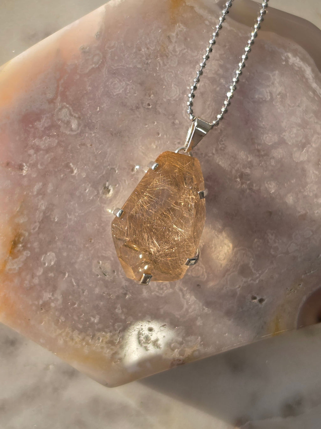 Rutilated Quartz Pendants | Silver