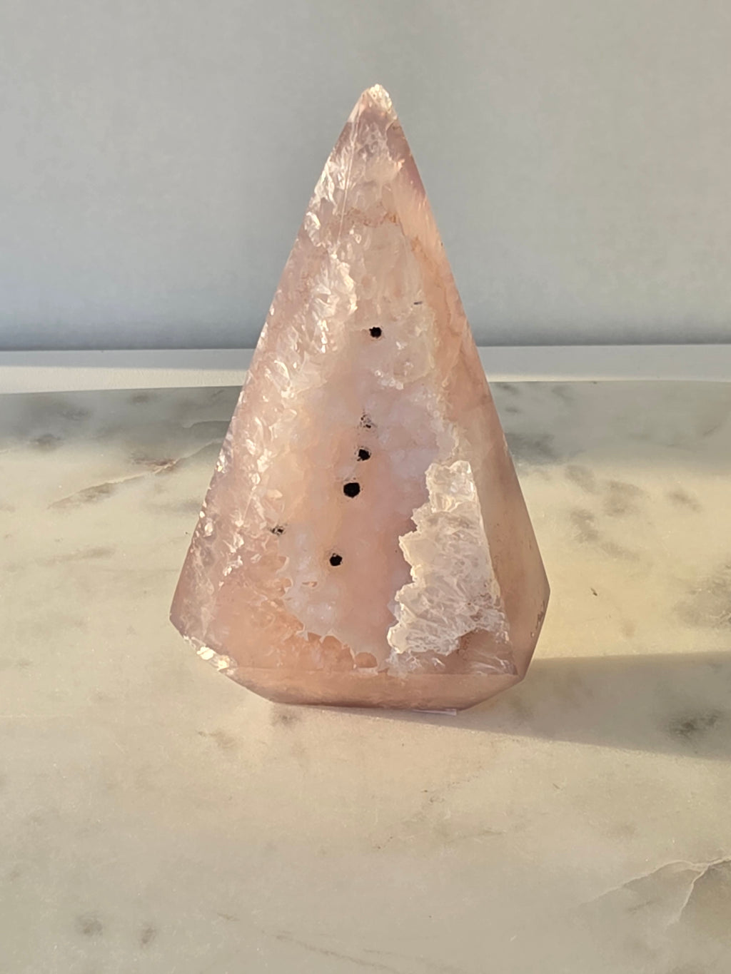 Agate Diamond with Sugar Druzy