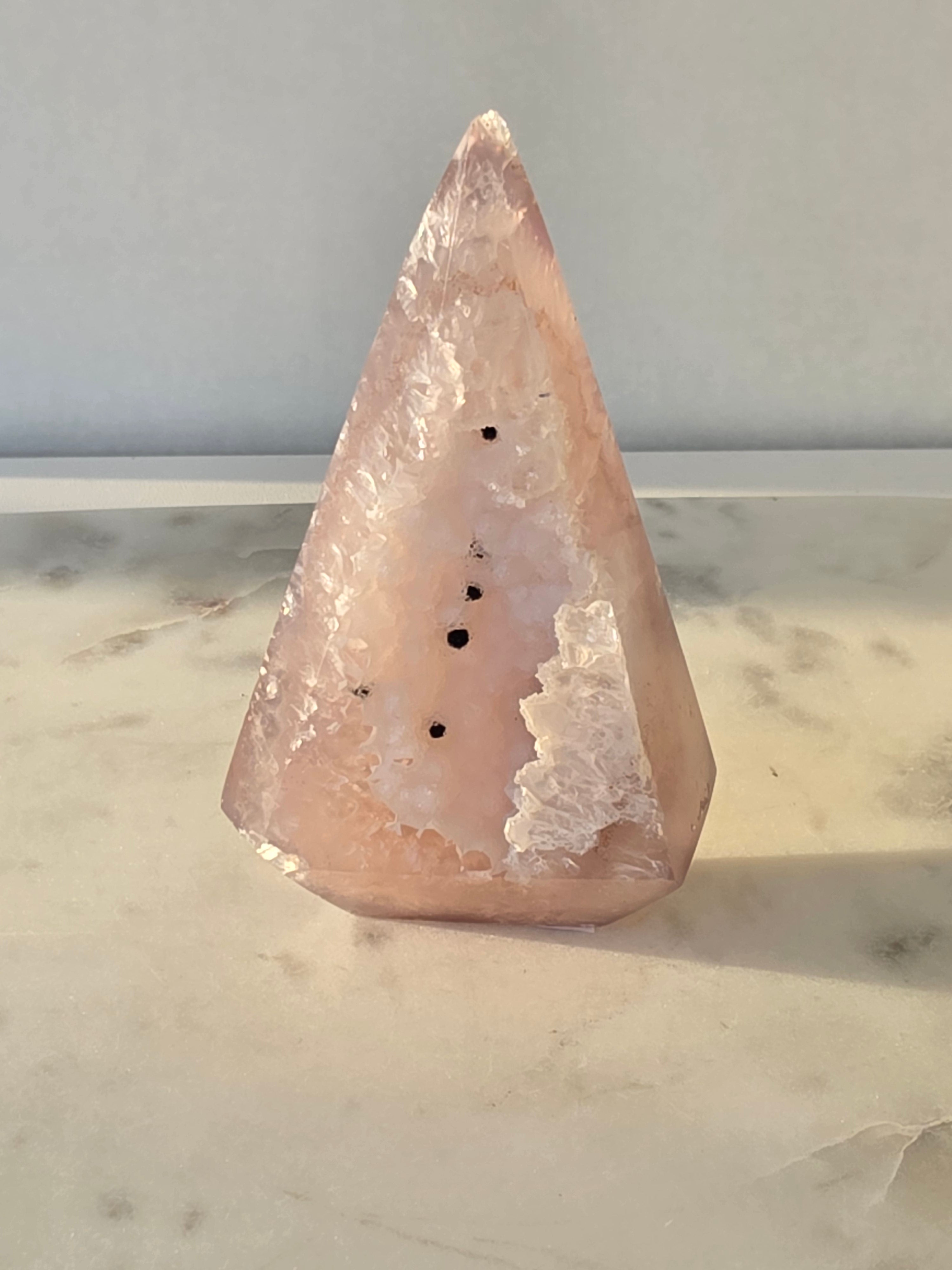 Agate Diamond with Sugar Druzy