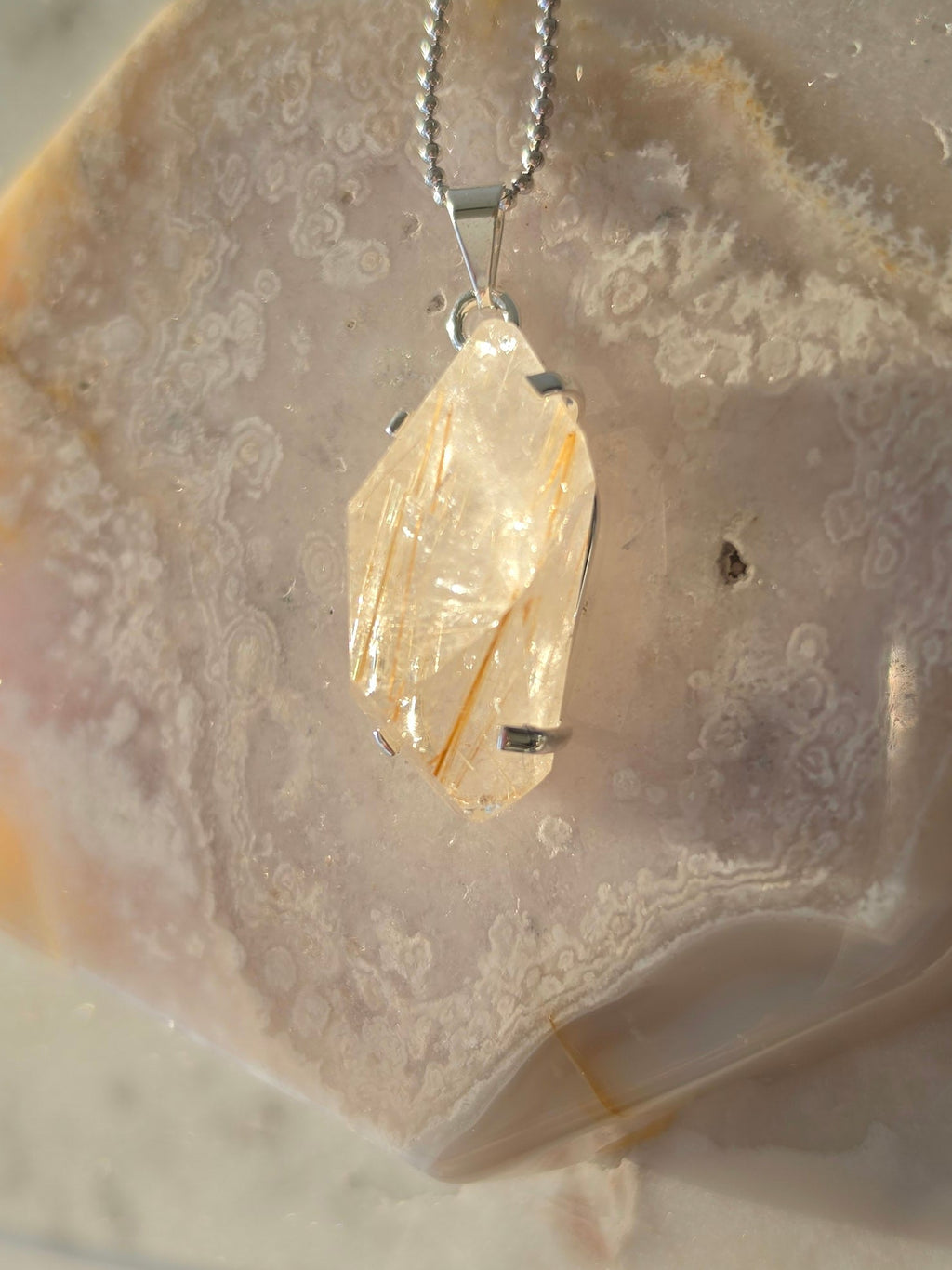 Rutilated Quartz Pendants | Silver